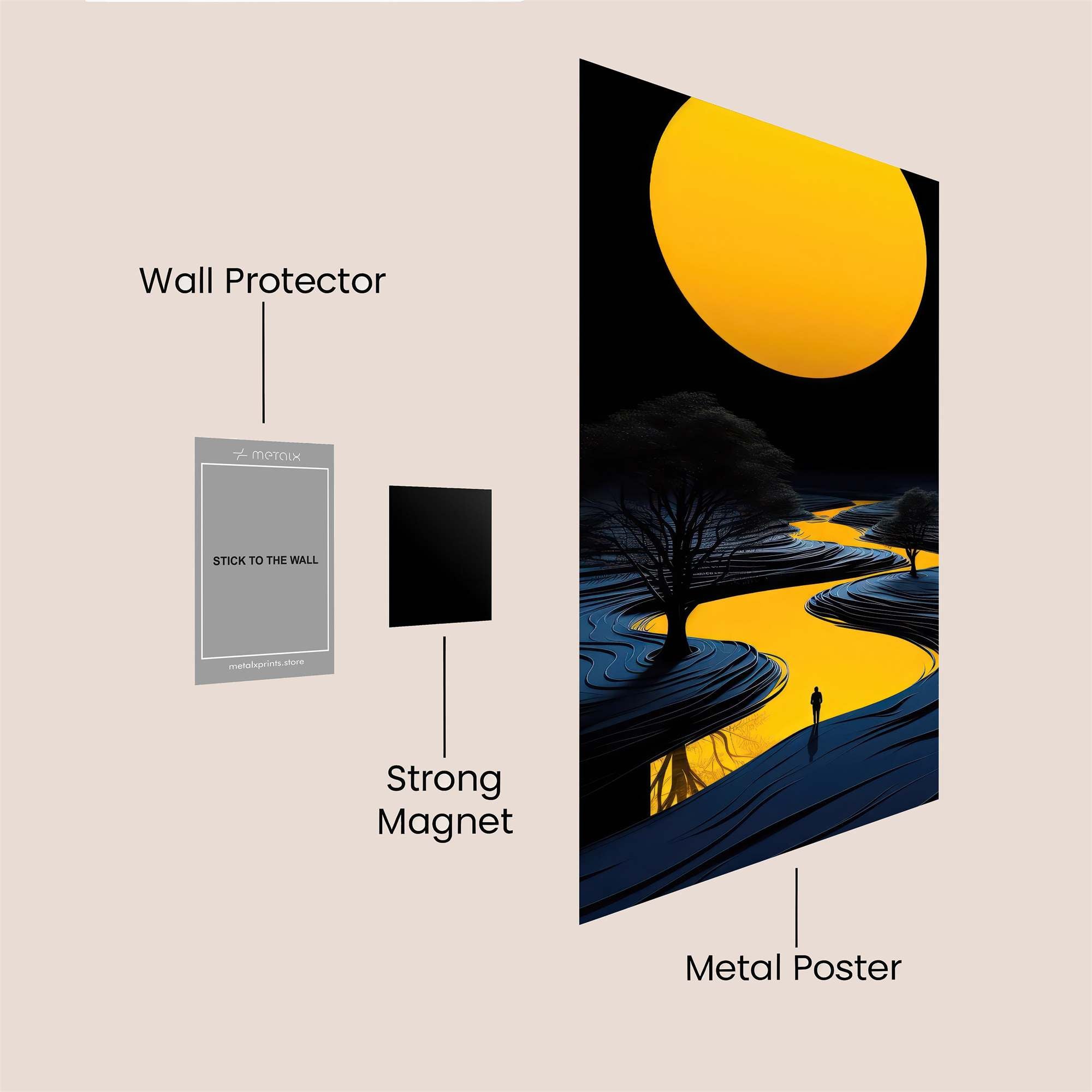 Sunlit Solitude Safe Wall Magnetic / M