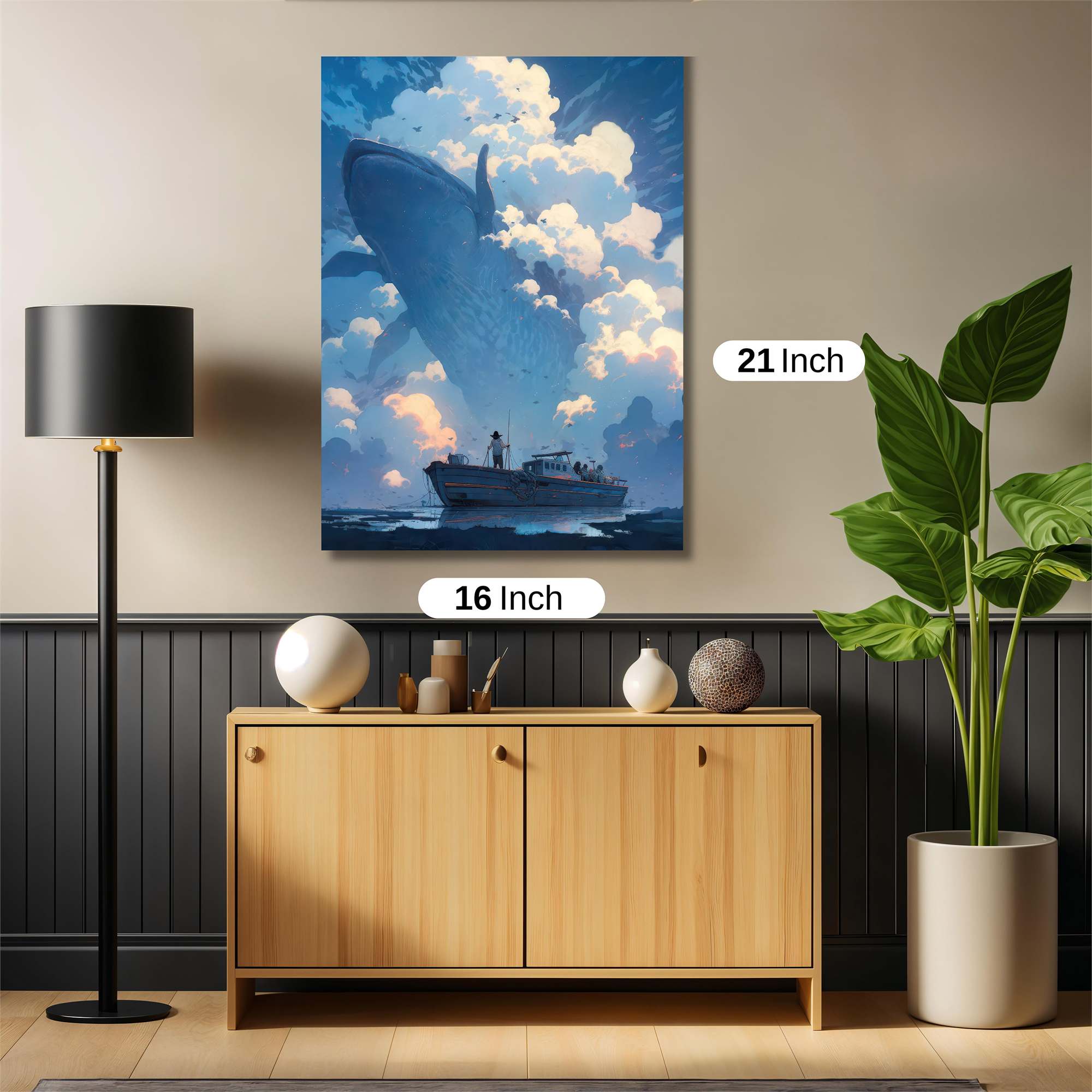 Whale Dreamscape Safe Wall Magnetic / M