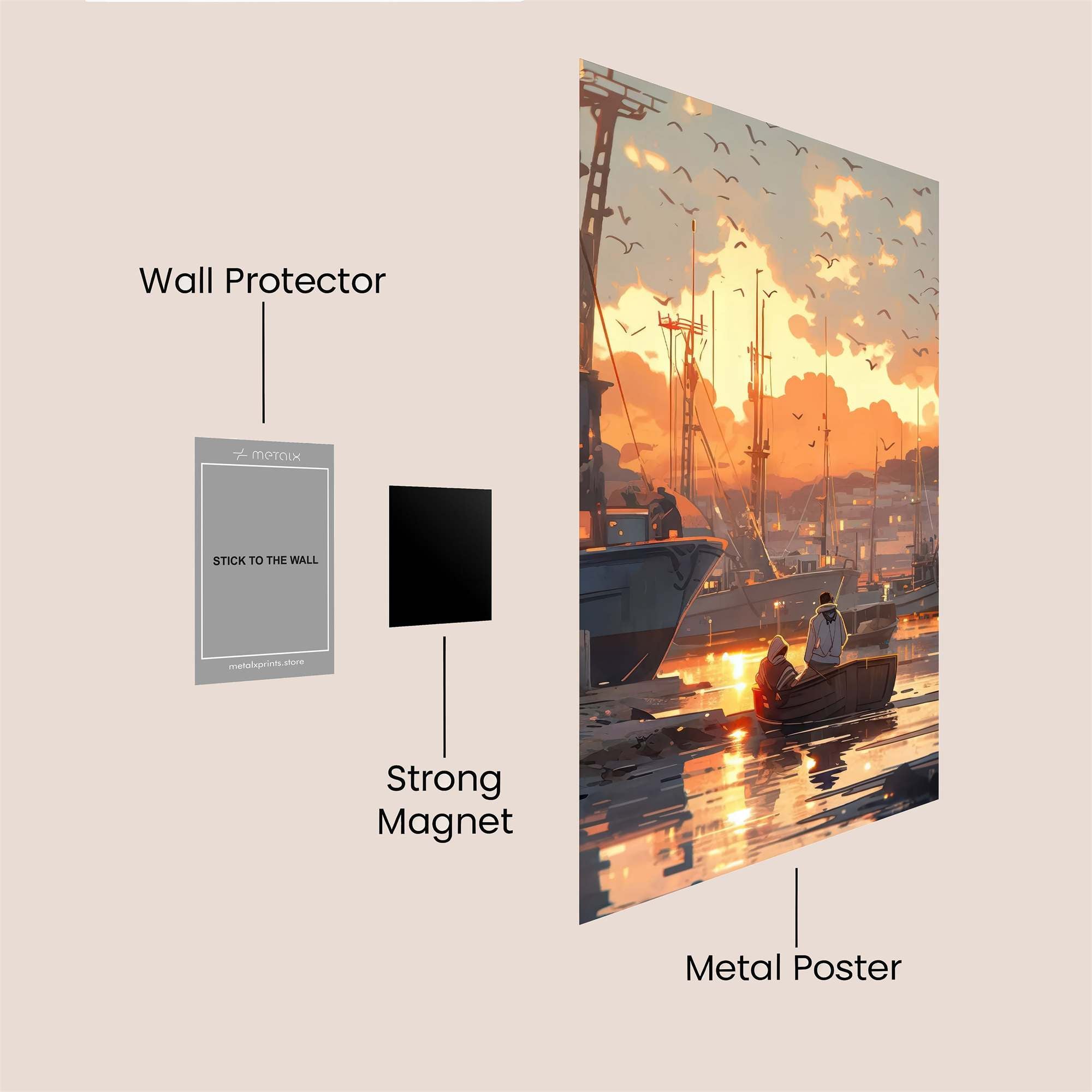 Sunset Serenity Safe Wall Magnetic / M