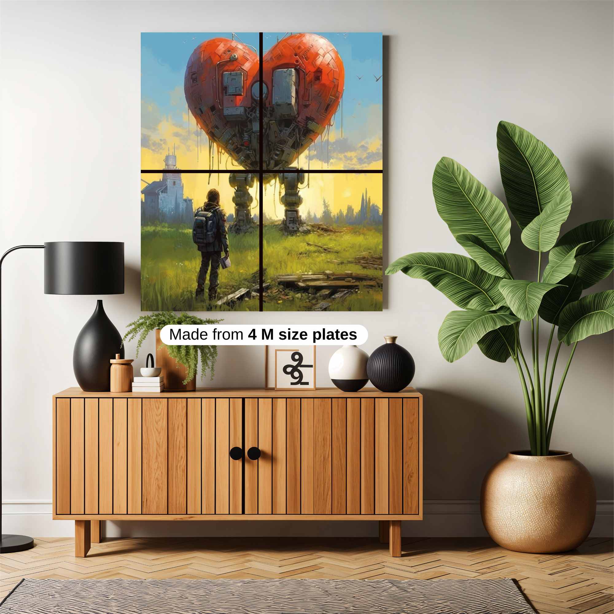 Robot Heart Safe Wall Magnetic / M