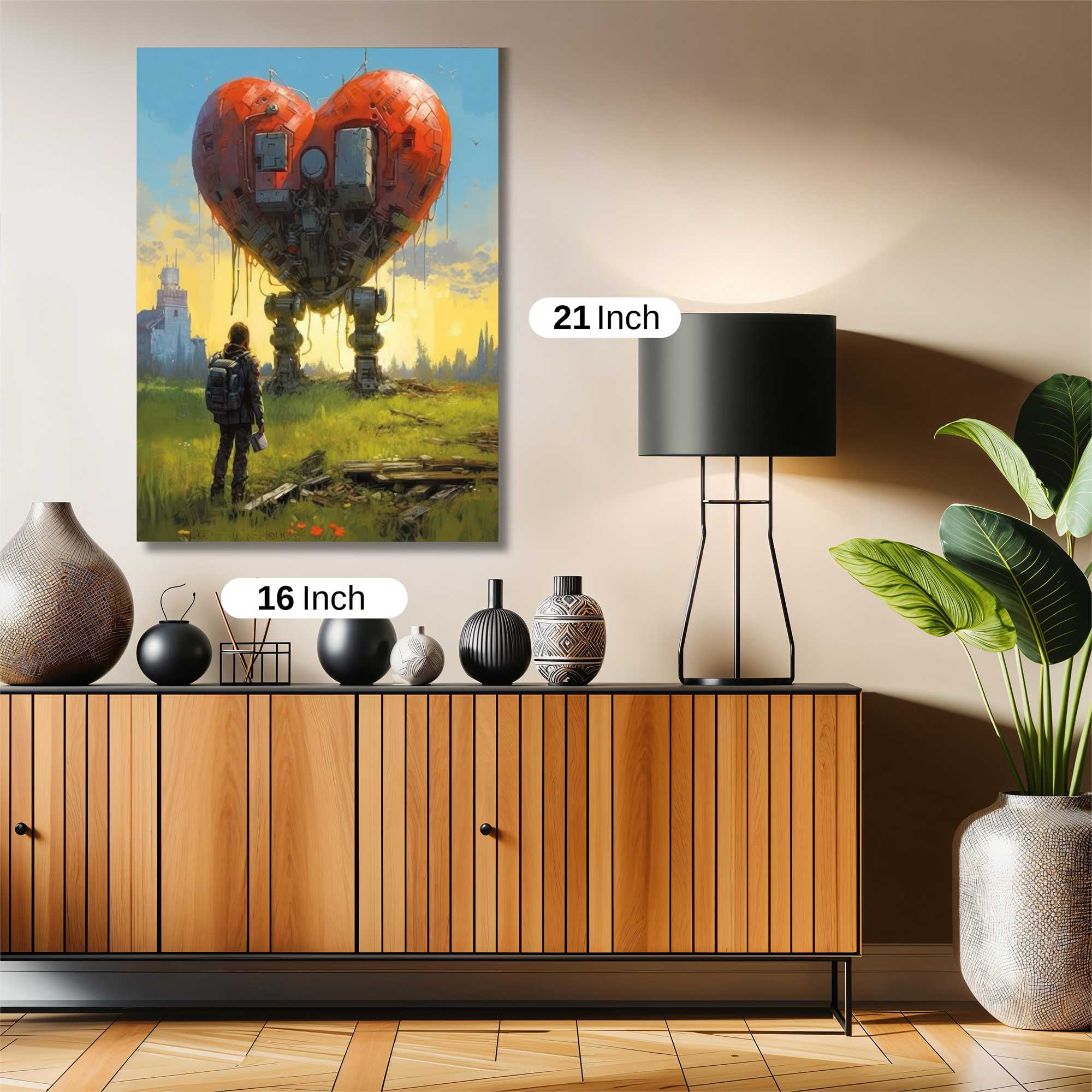 Robot Heart Safe Wall Magnetic / M