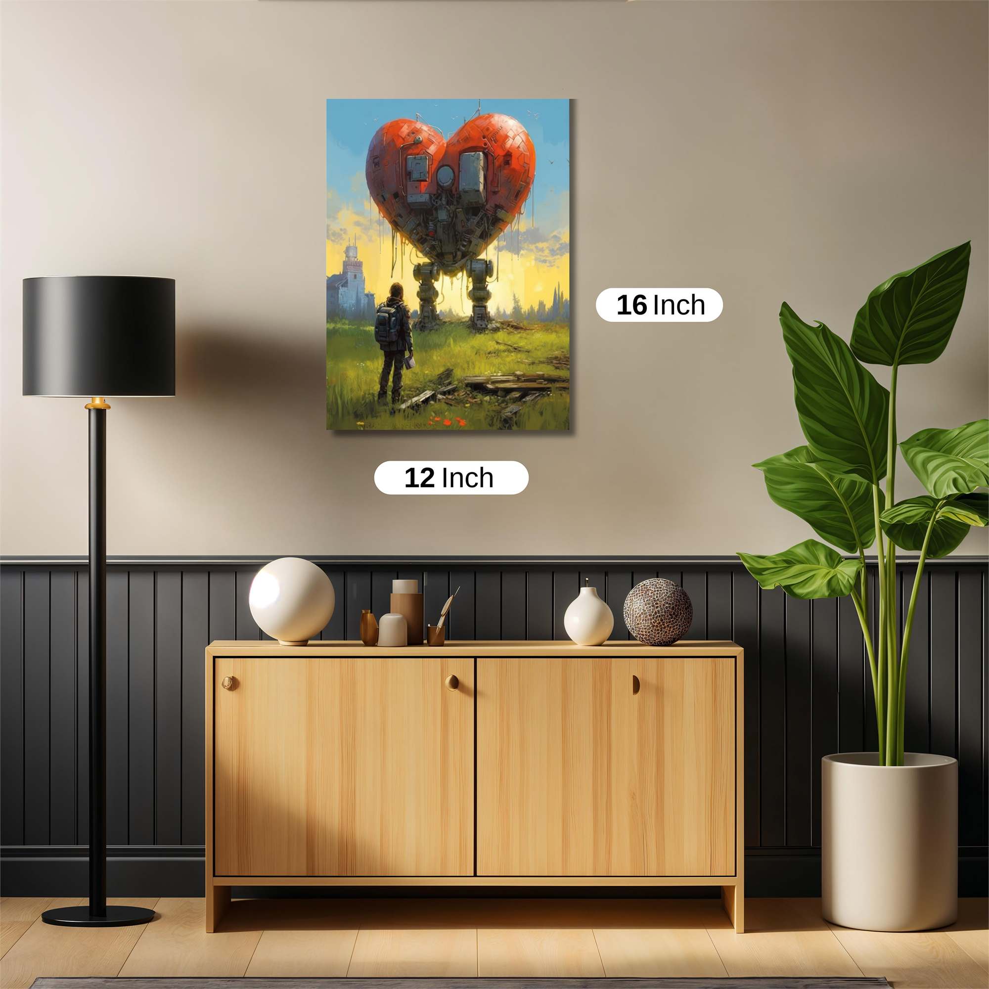 Robot Heart Safe Wall Magnetic / M