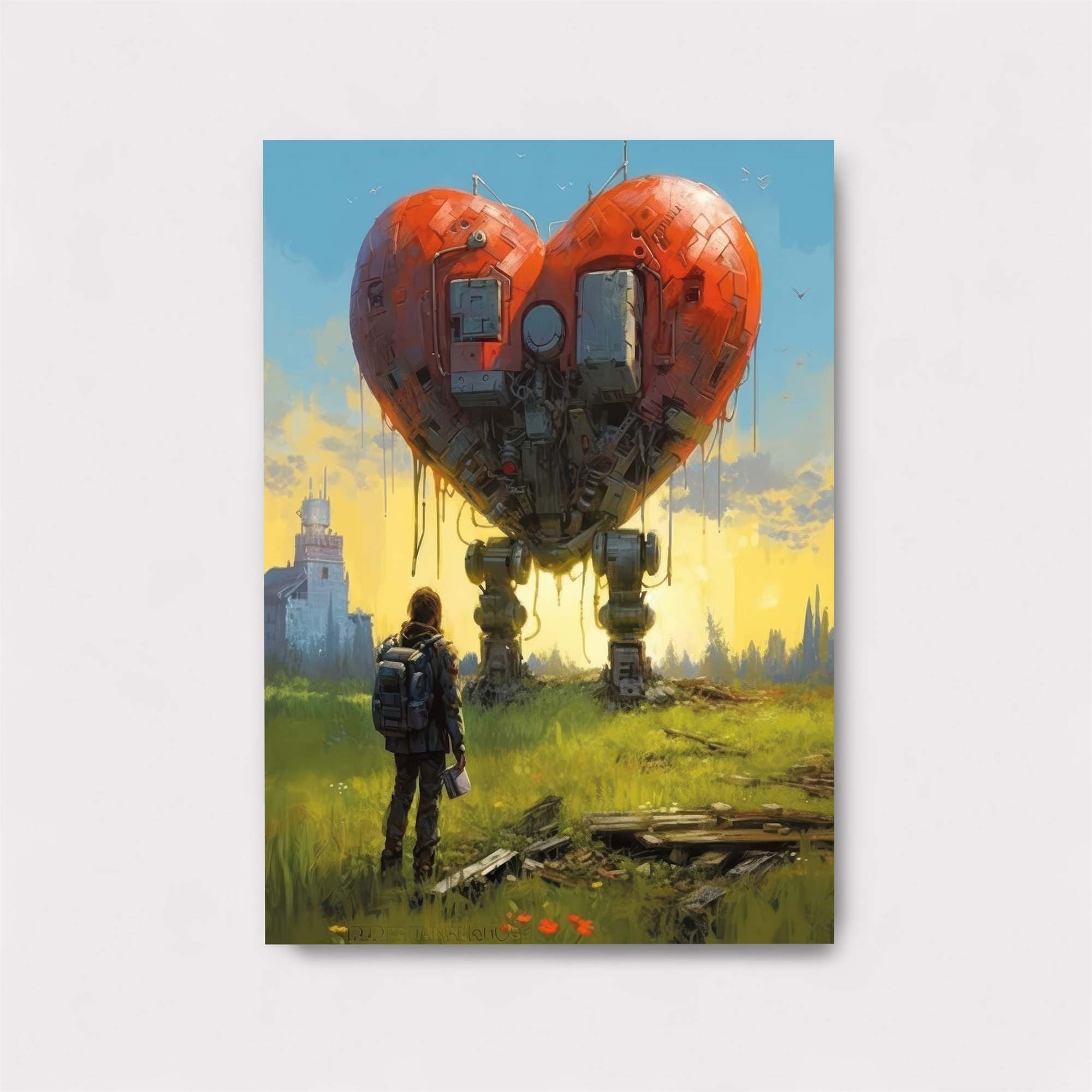 Robot Heart Safe Wall Magnetic / M