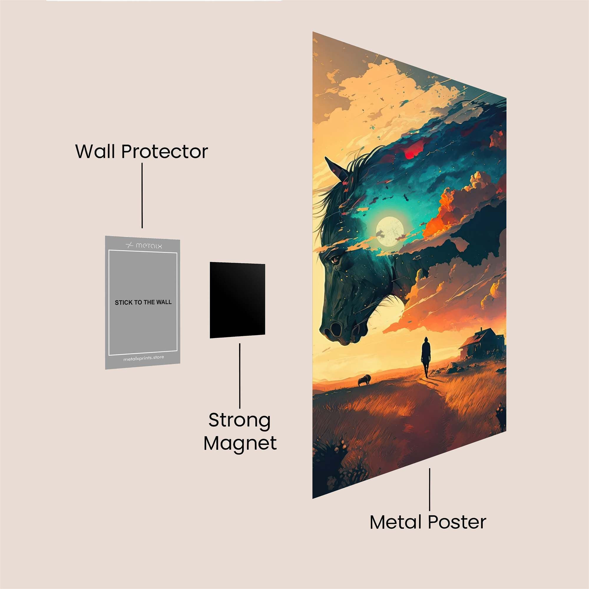 Horse Dreamscape Safe Wall Magnetic / M