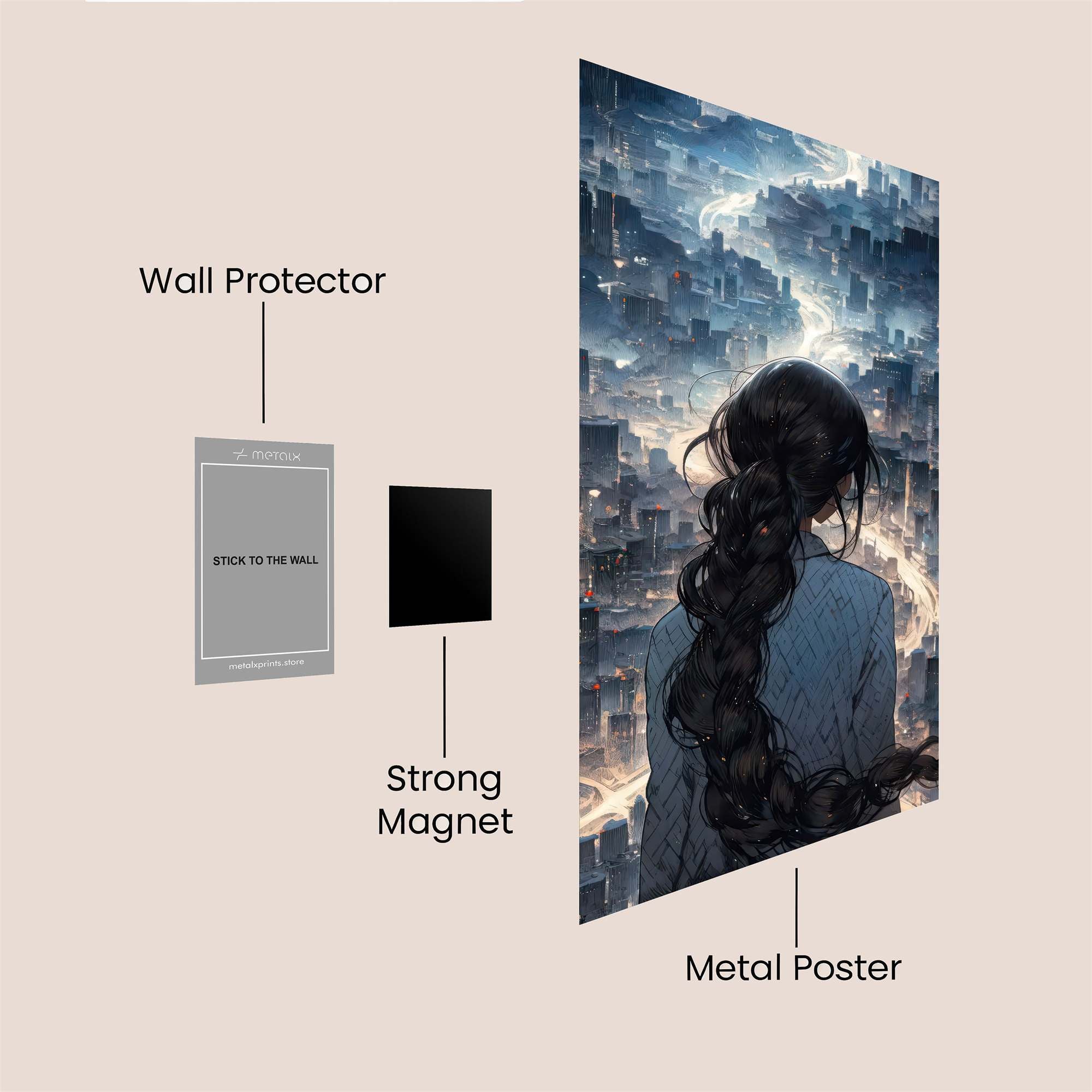 City Dreamscape Safe Wall Magnetic / M