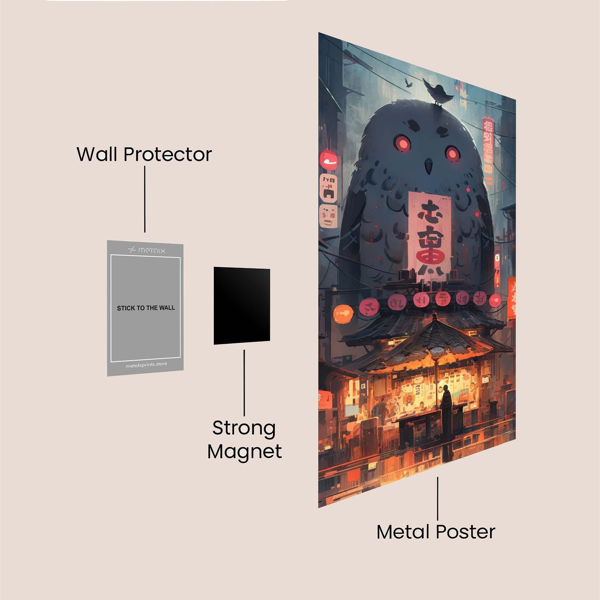 Owl Enigma Safe Wall Magnetic / M