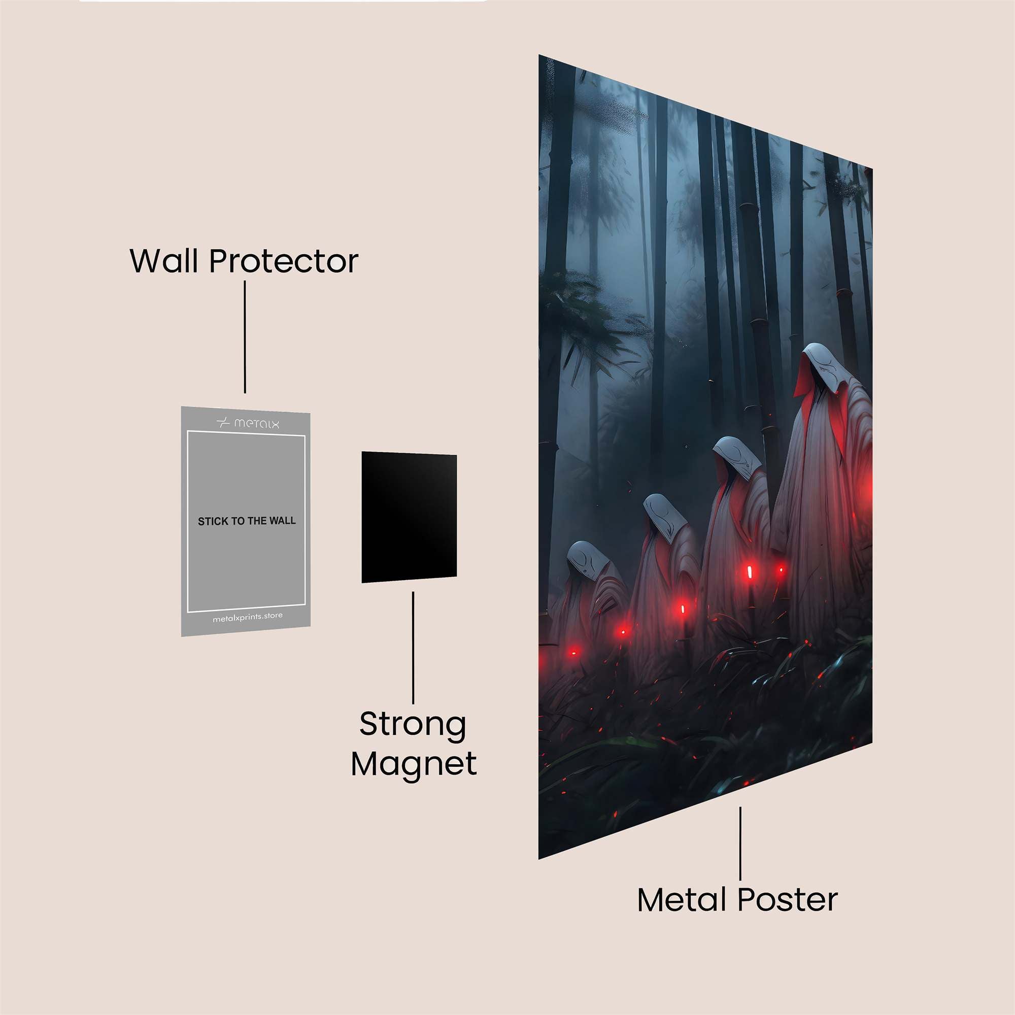 Monks Enigmatic Safe Wall Magnetic / M