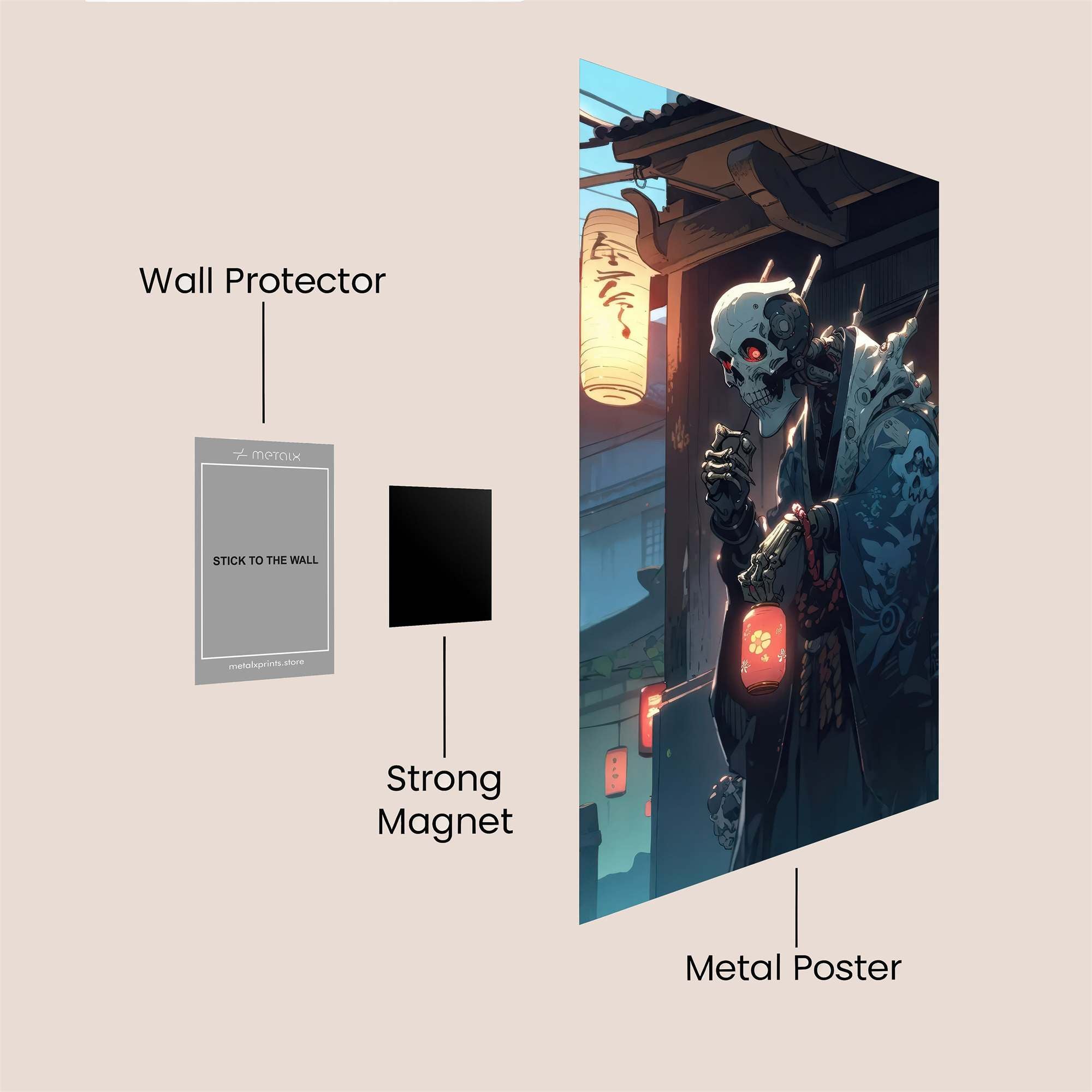 Skeleton Serenity Safe Wall Magnetic / M