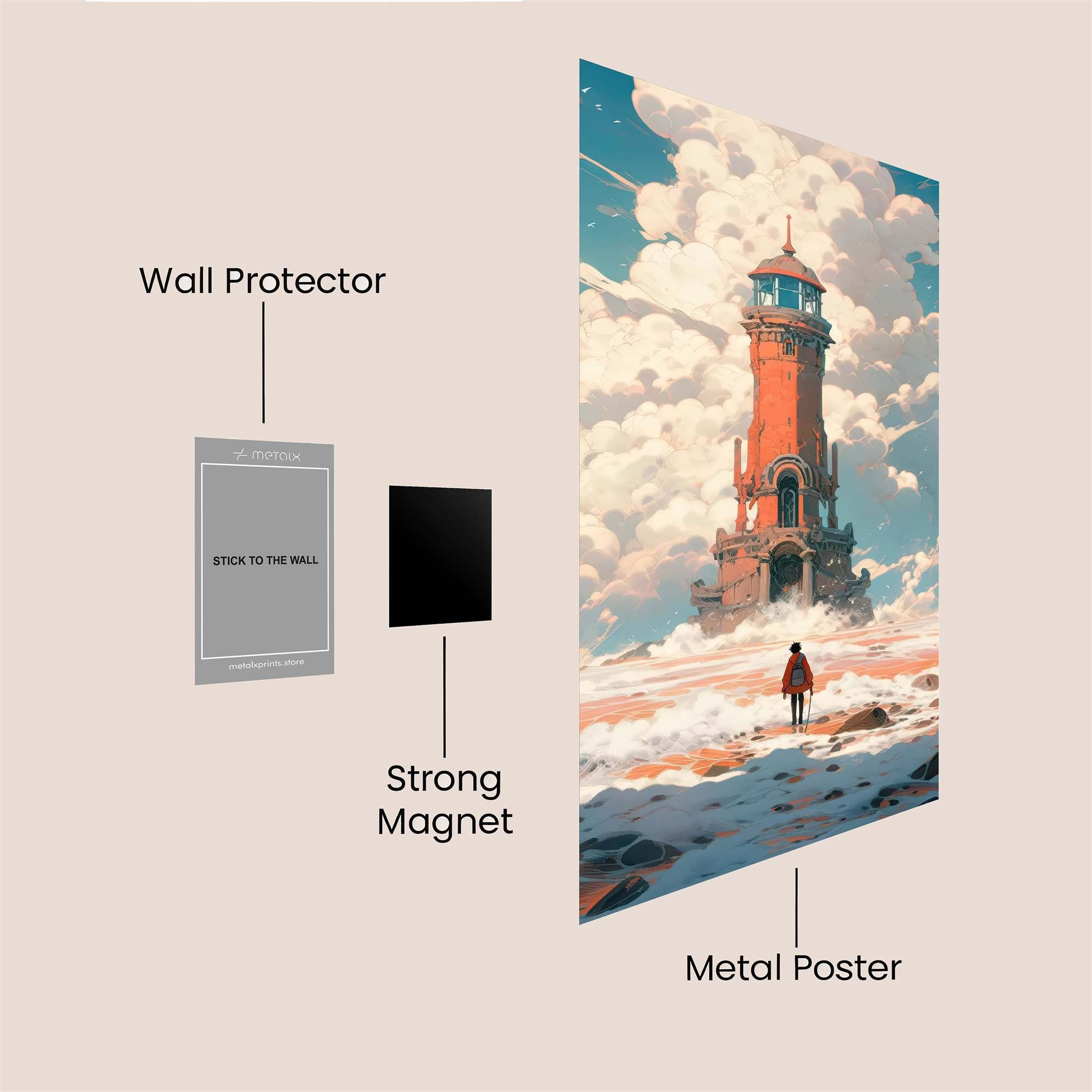 Lighthouse Dreamscape Safe Wall Magnetic / M