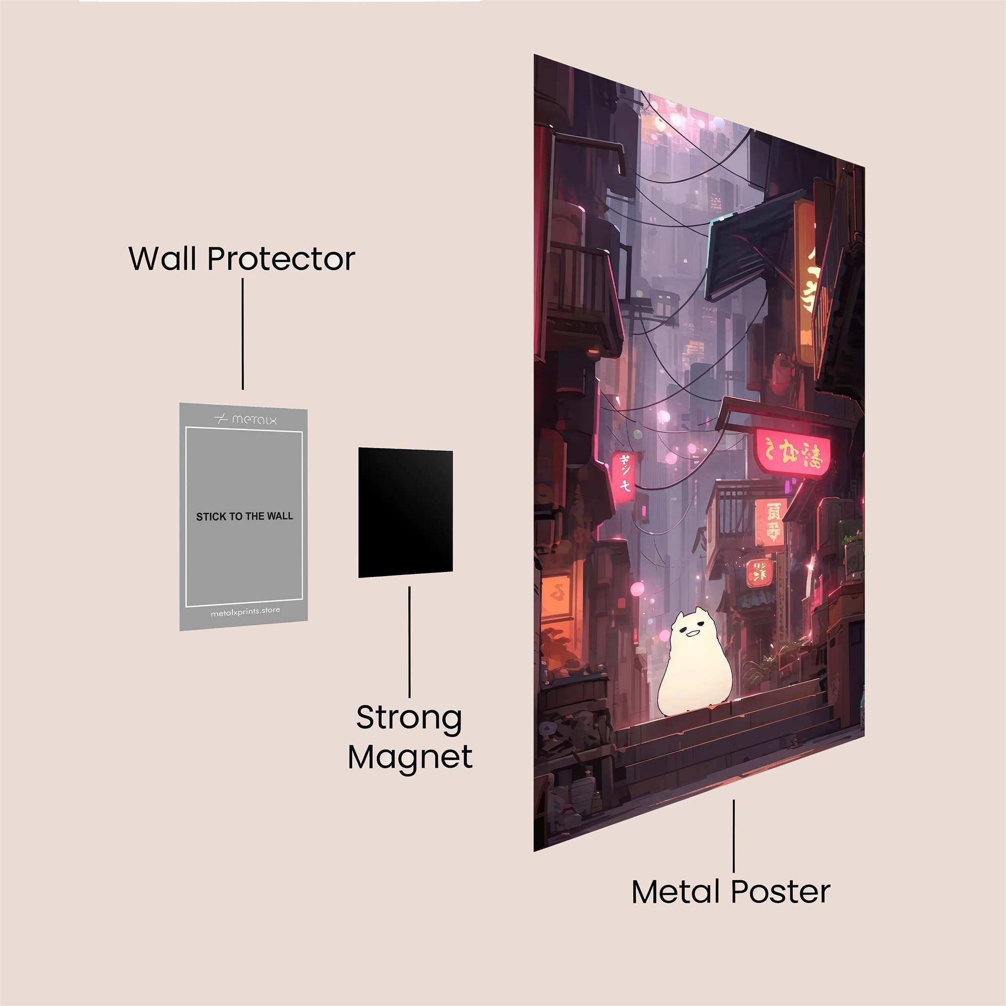 Cat Serenity Safe Wall Magnetic / M