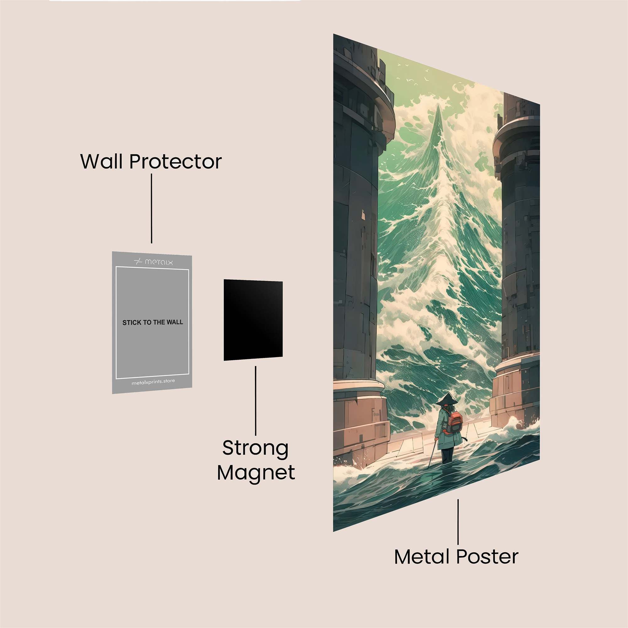 Tsunami Tranquil Safe Wall Magnetic / M