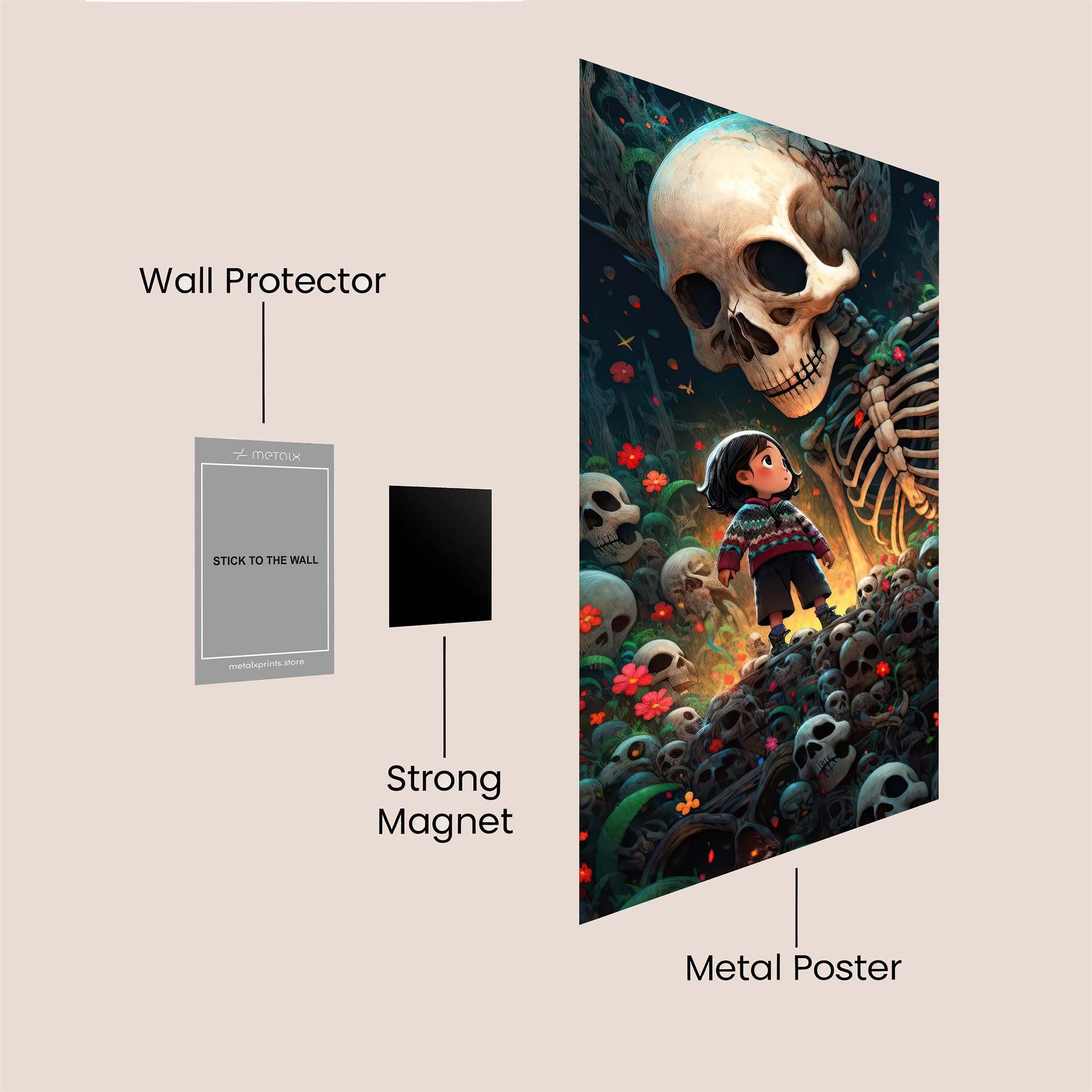 Skeleton Serenity Safe Wall Magnetic / M