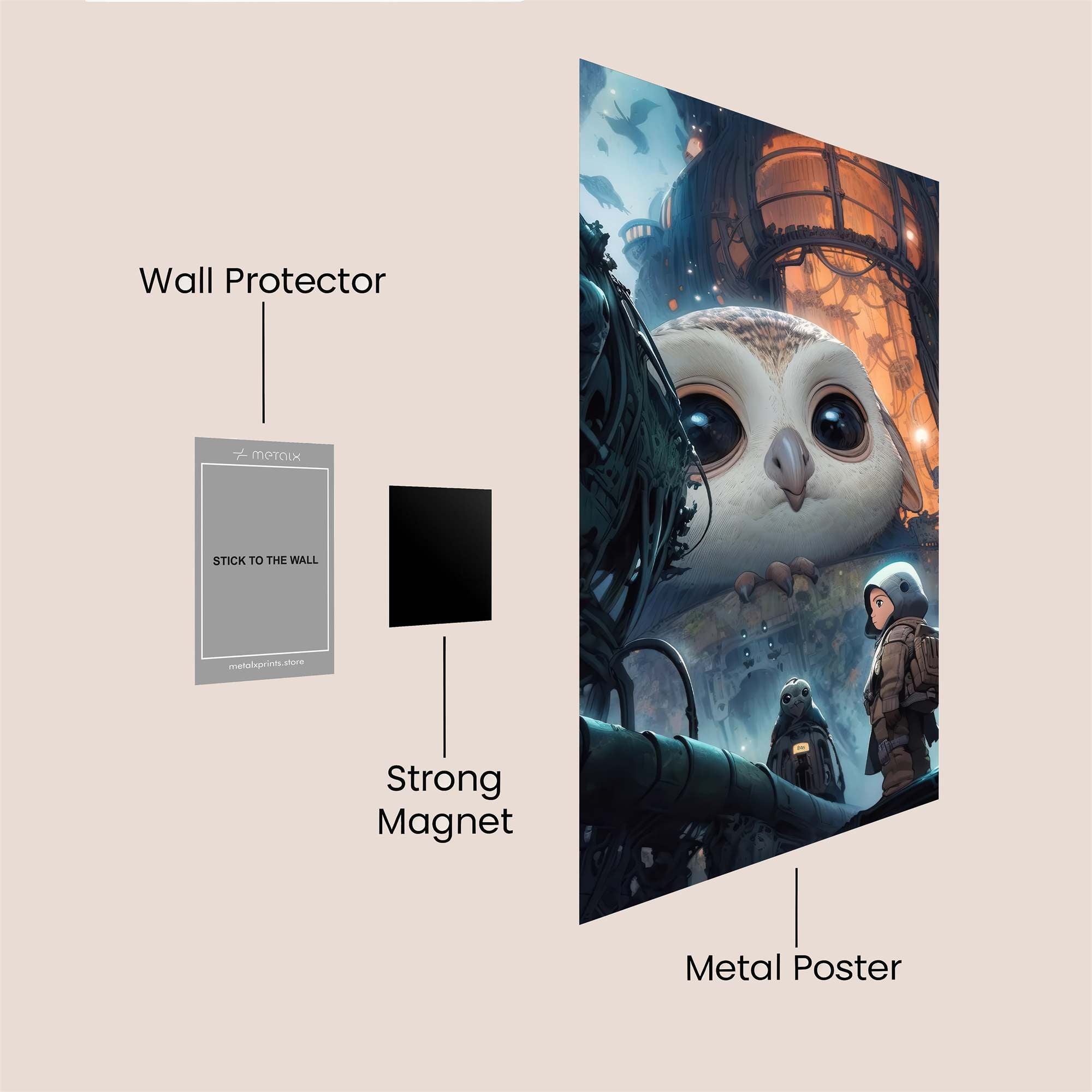 Owl Wonder Safe Wall Magnetic / M