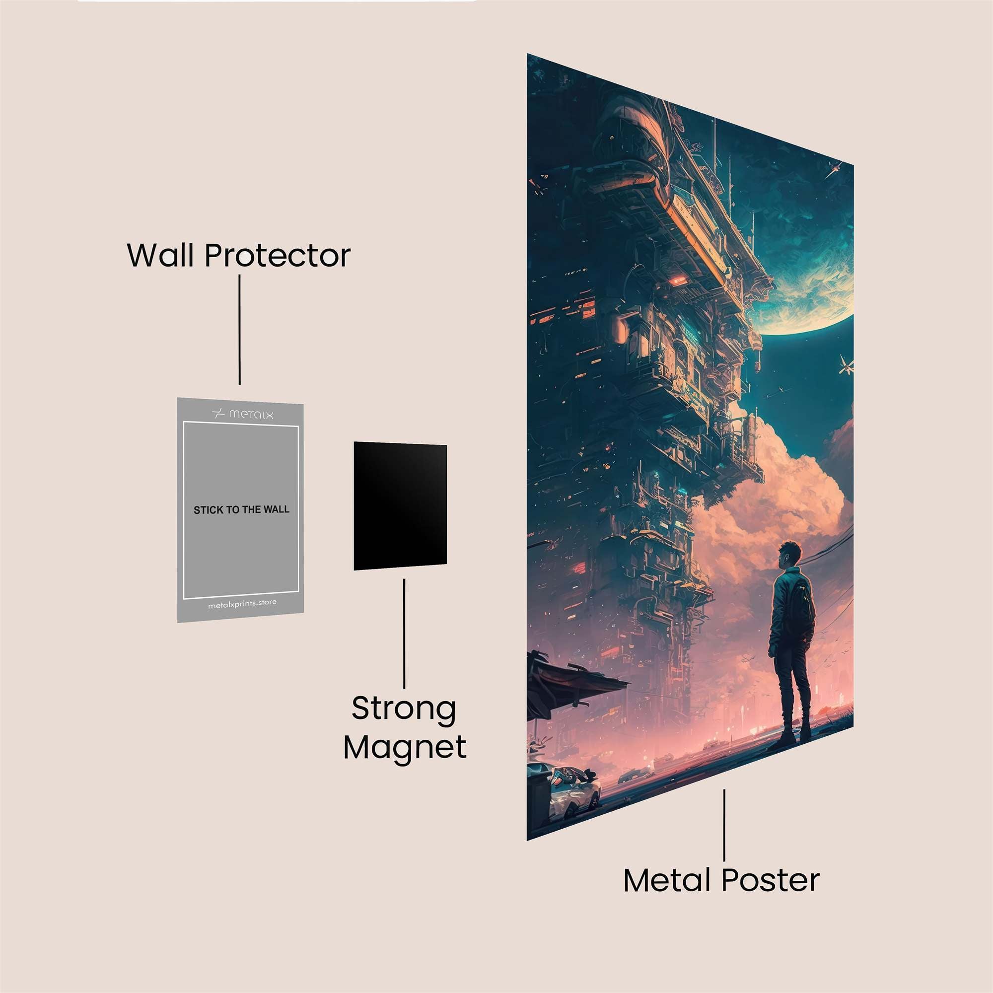 Tower Dreamscape Safe Wall Magnetic / M