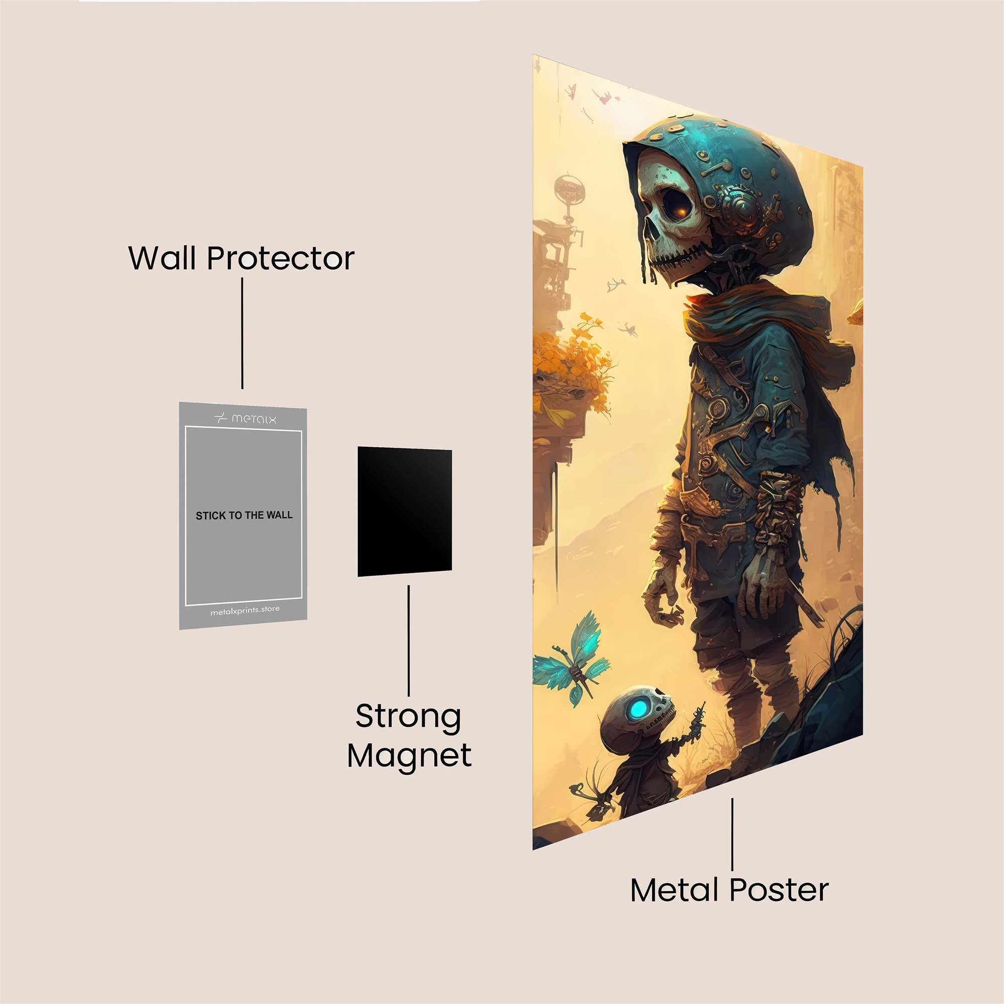 Skeleton Serenity Safe Wall Magnetic / M