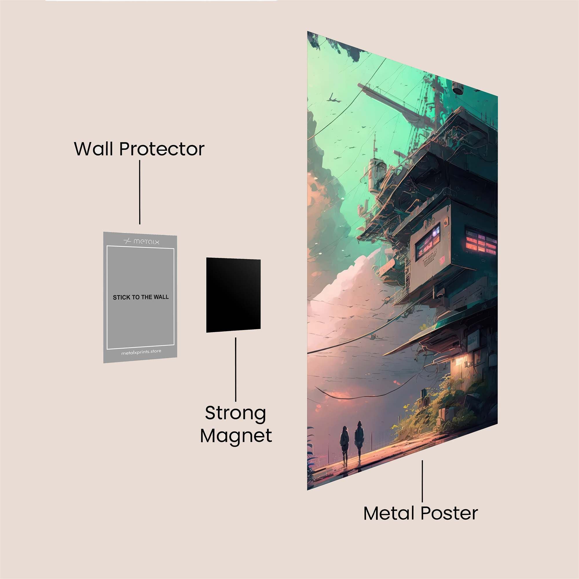 Neon Serenity Safe Wall Magnetic / M