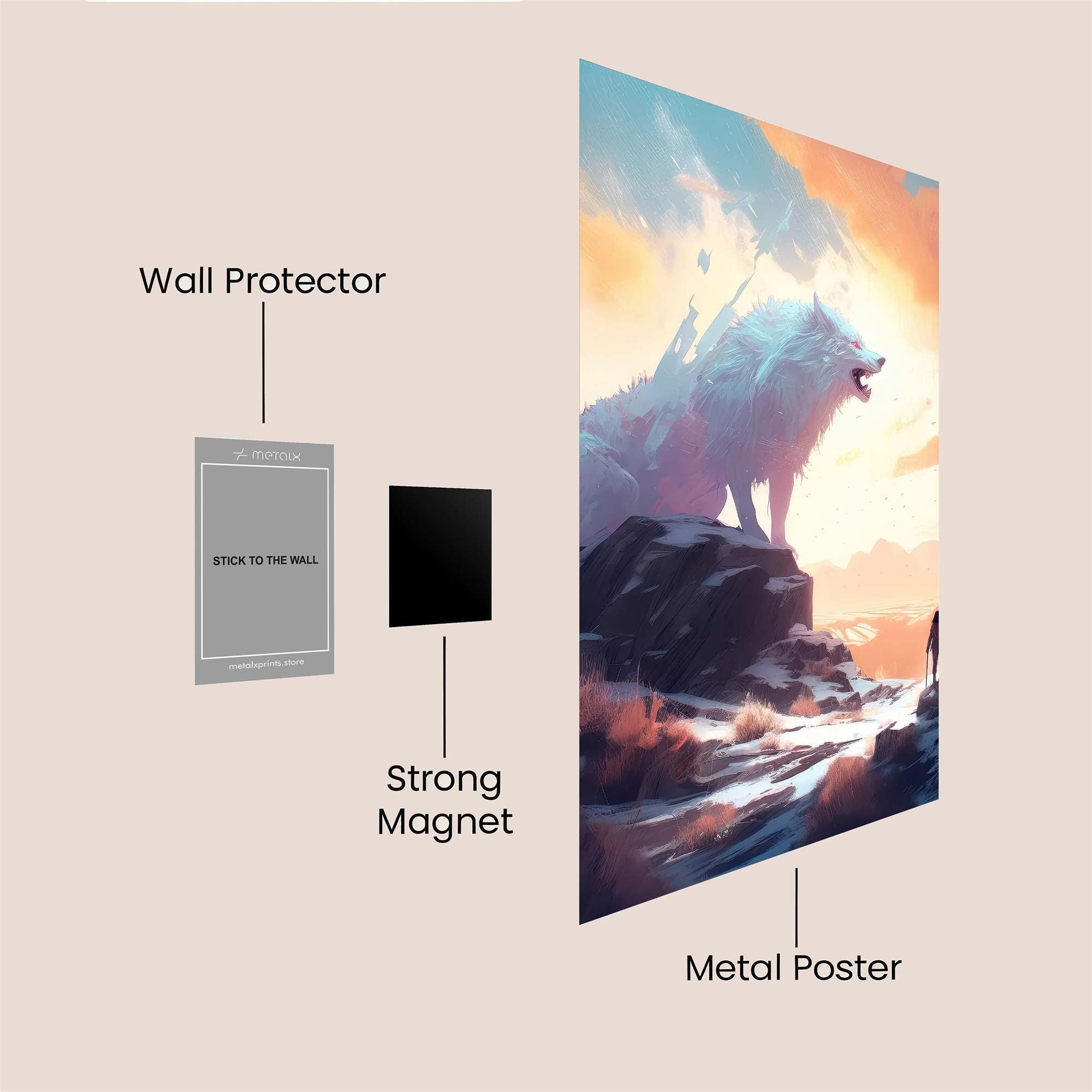 Wolf Radiance Safe Wall Magnetic / M