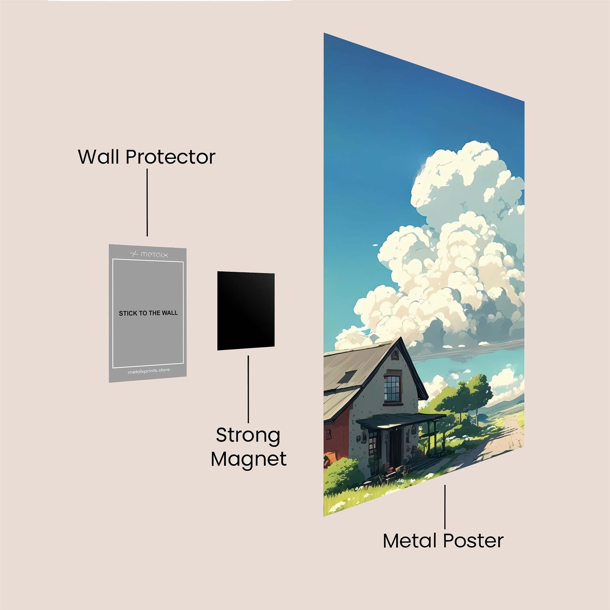 Cottage Serenity Safe Wall Magnetic / M