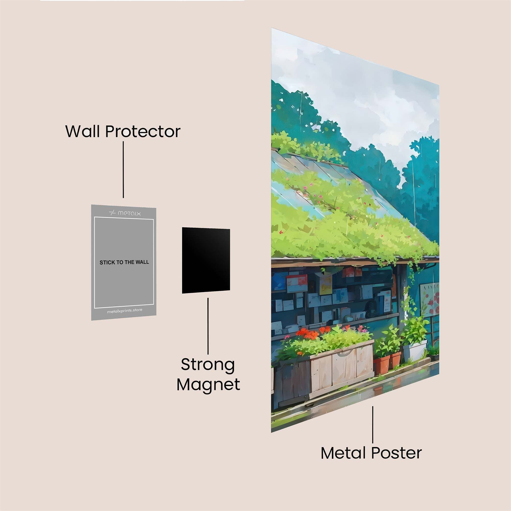 Floral Serenity Safe Wall Magnetic / M