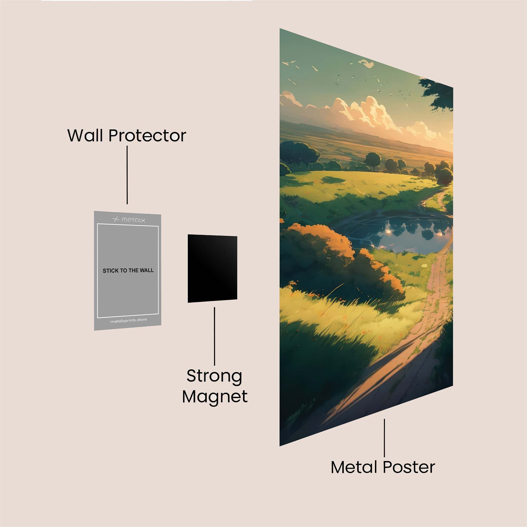Sunset Serenity Safe Wall Magnetic / M