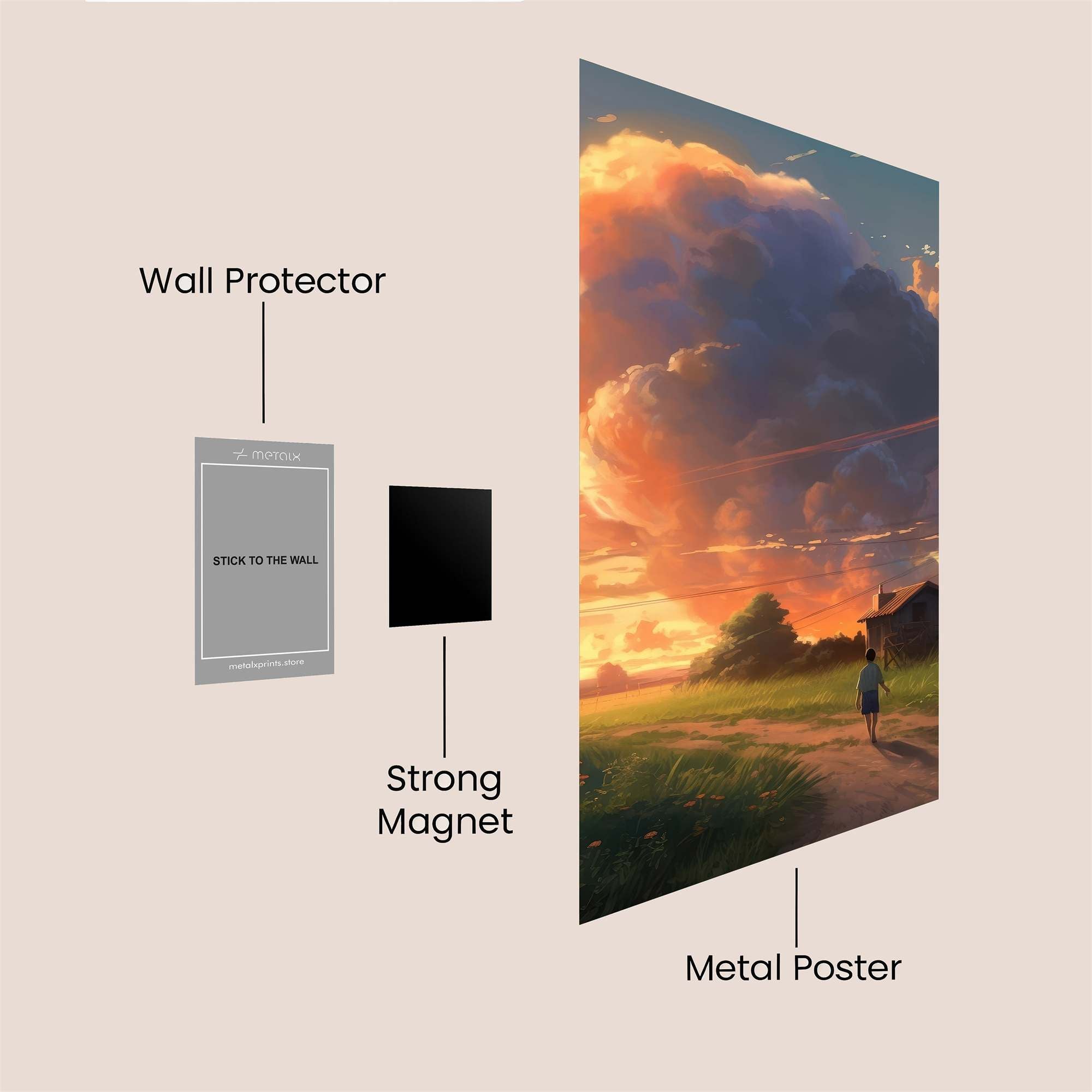 Cloudburst Serenity Safe Wall Magnetic / M