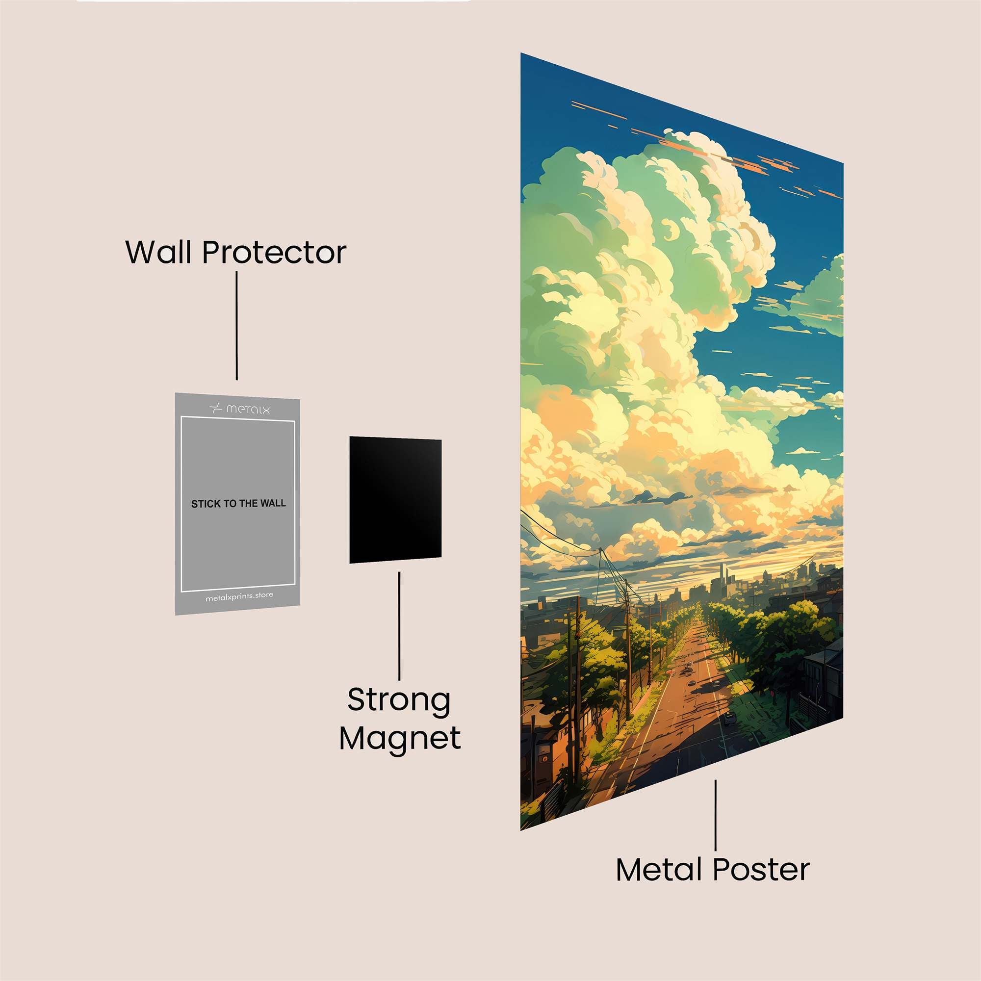 Cloudburst Serenity Safe Wall Magnetic / M