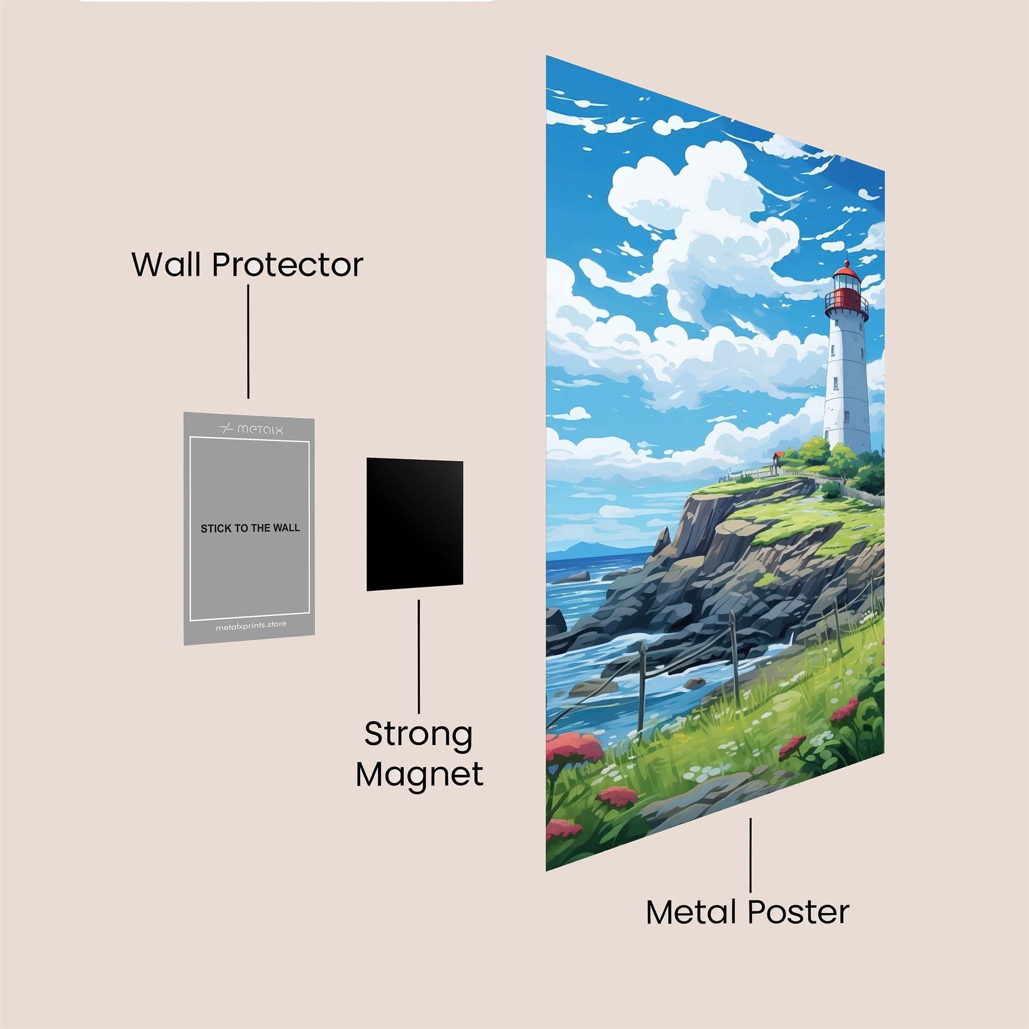 Lighthouse Serenity Safe Wall Magnetic / M