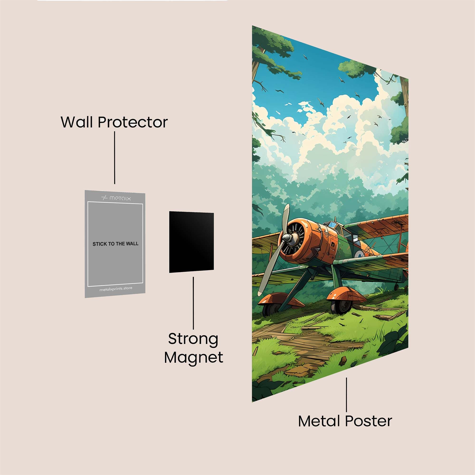 Biplane Serenity Safe Wall Magnetic / M