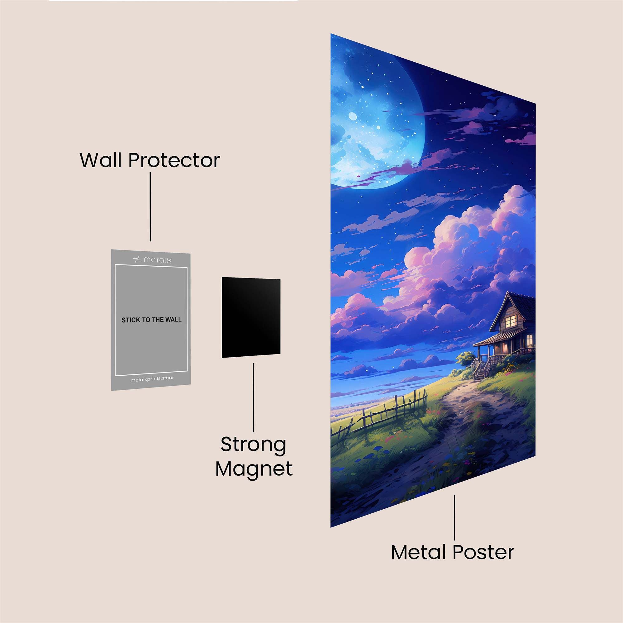 Moonlit Serenity Safe Wall Magnetic / M