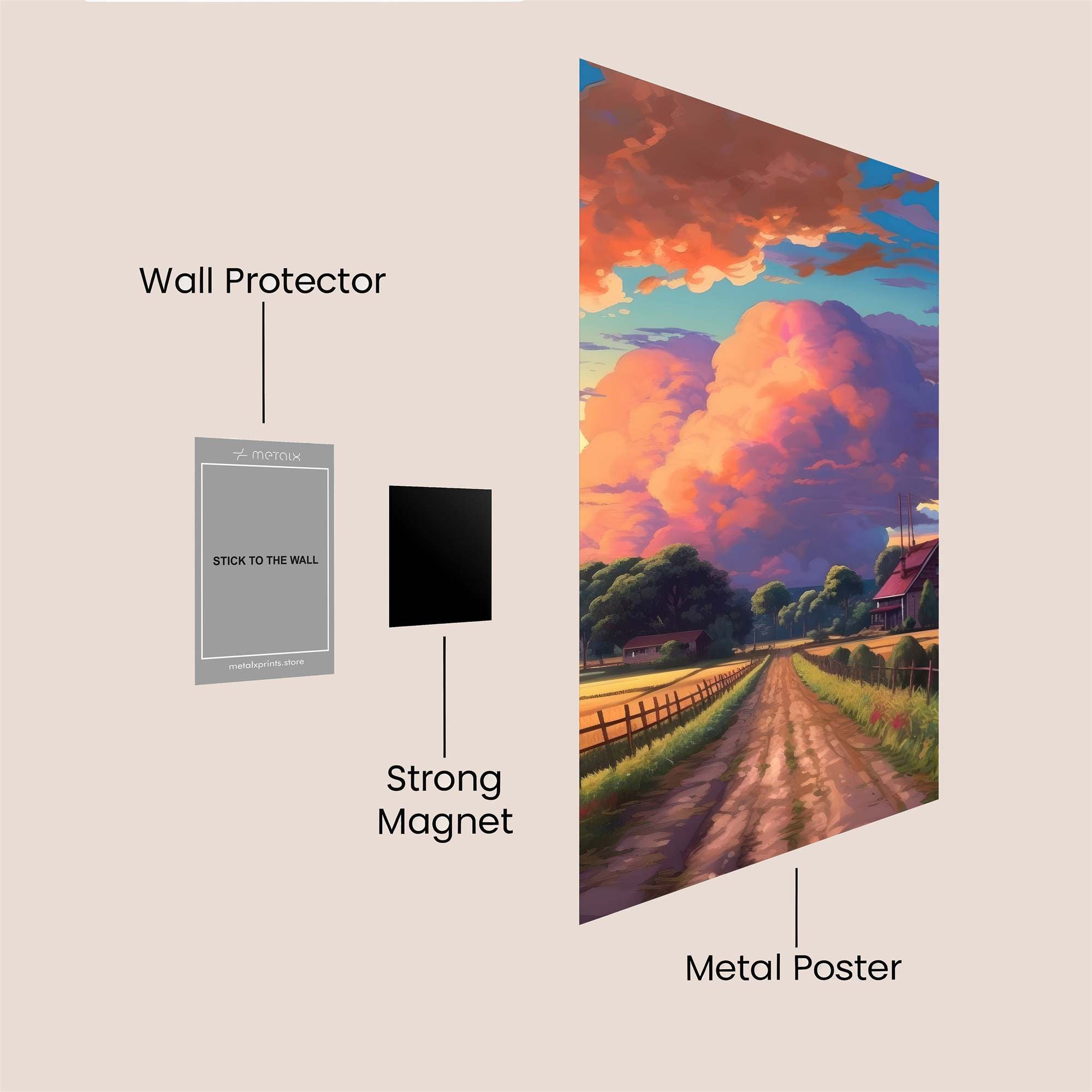 Sunset Serenity Safe Wall Magnetic / M