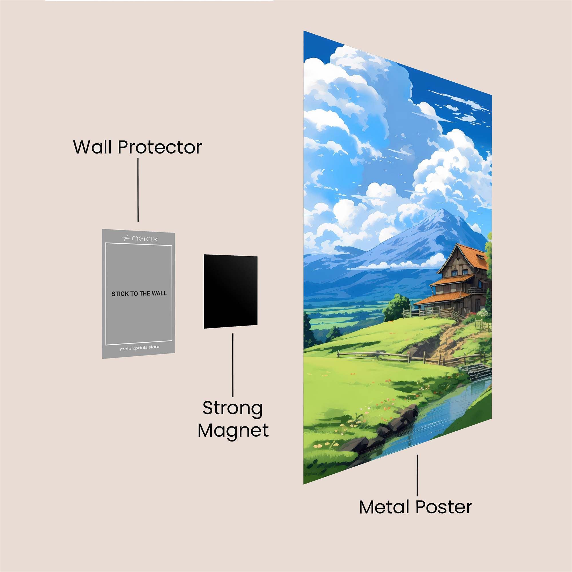 Mountain Serenity Safe Wall Magnetic / M