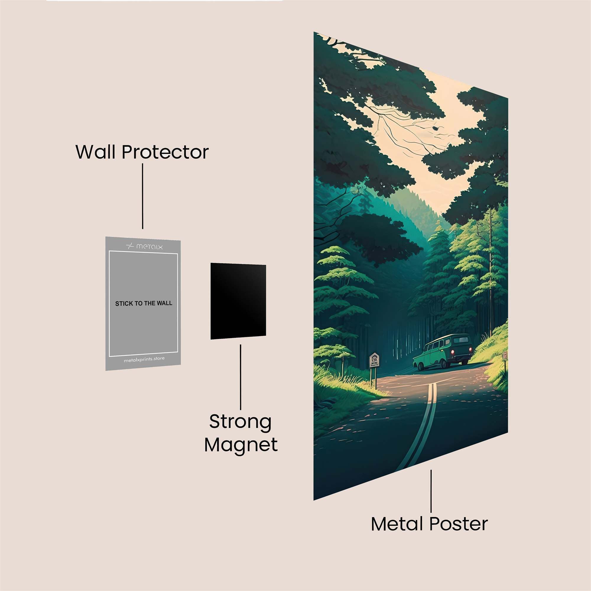Forest Serenity Safe Wall Magnetic / M