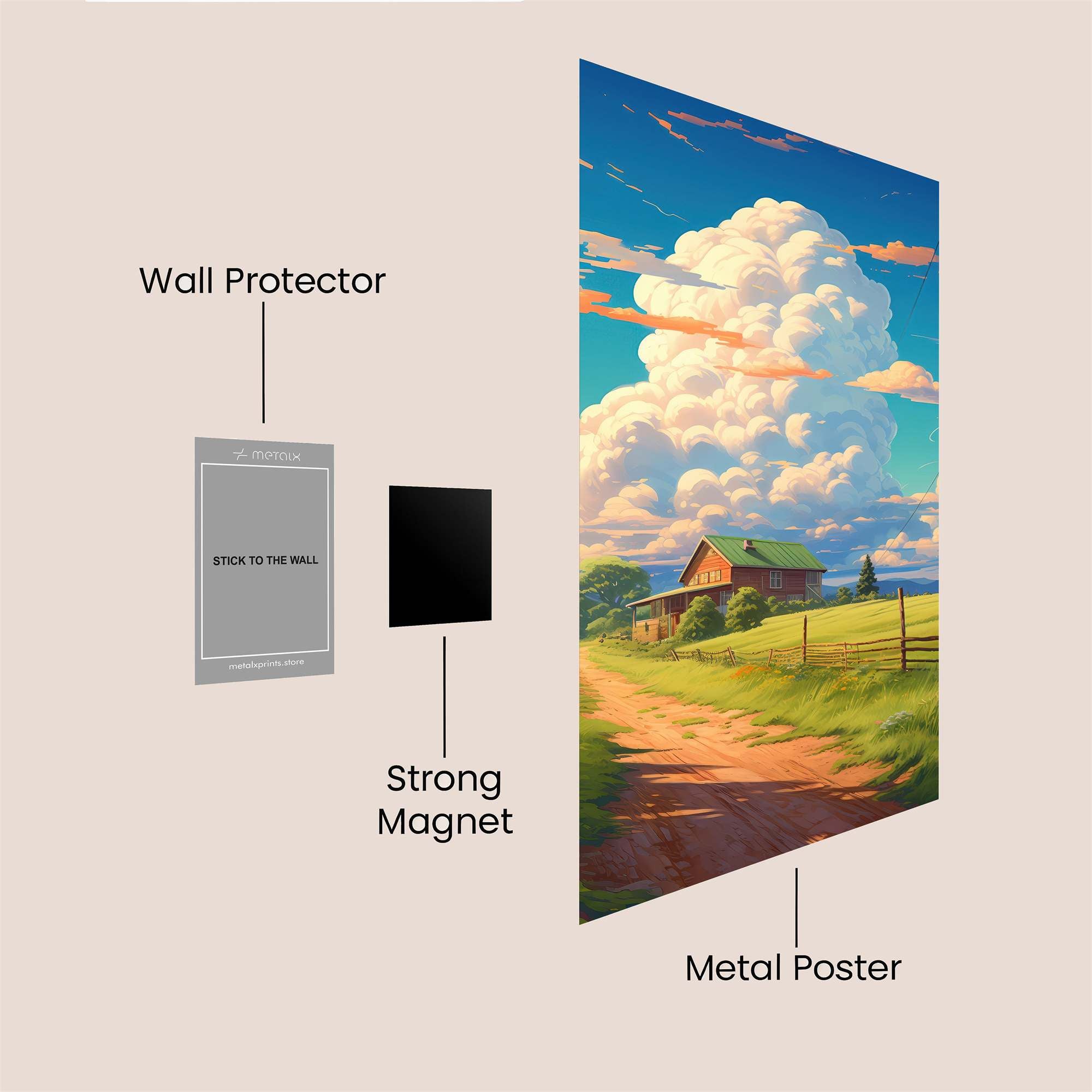 Cottage Serenity Safe Wall Magnetic / M