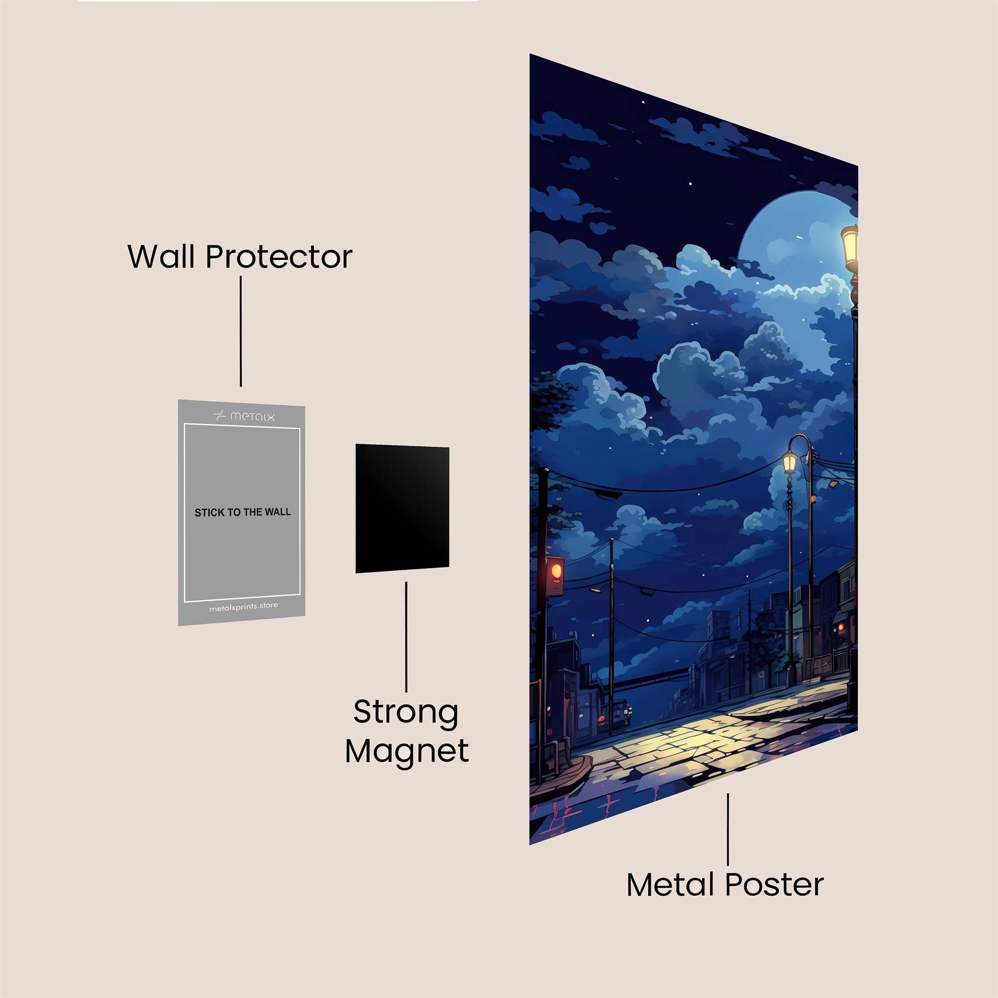 Moonlit Tranquility Safe Wall Magnetic / M