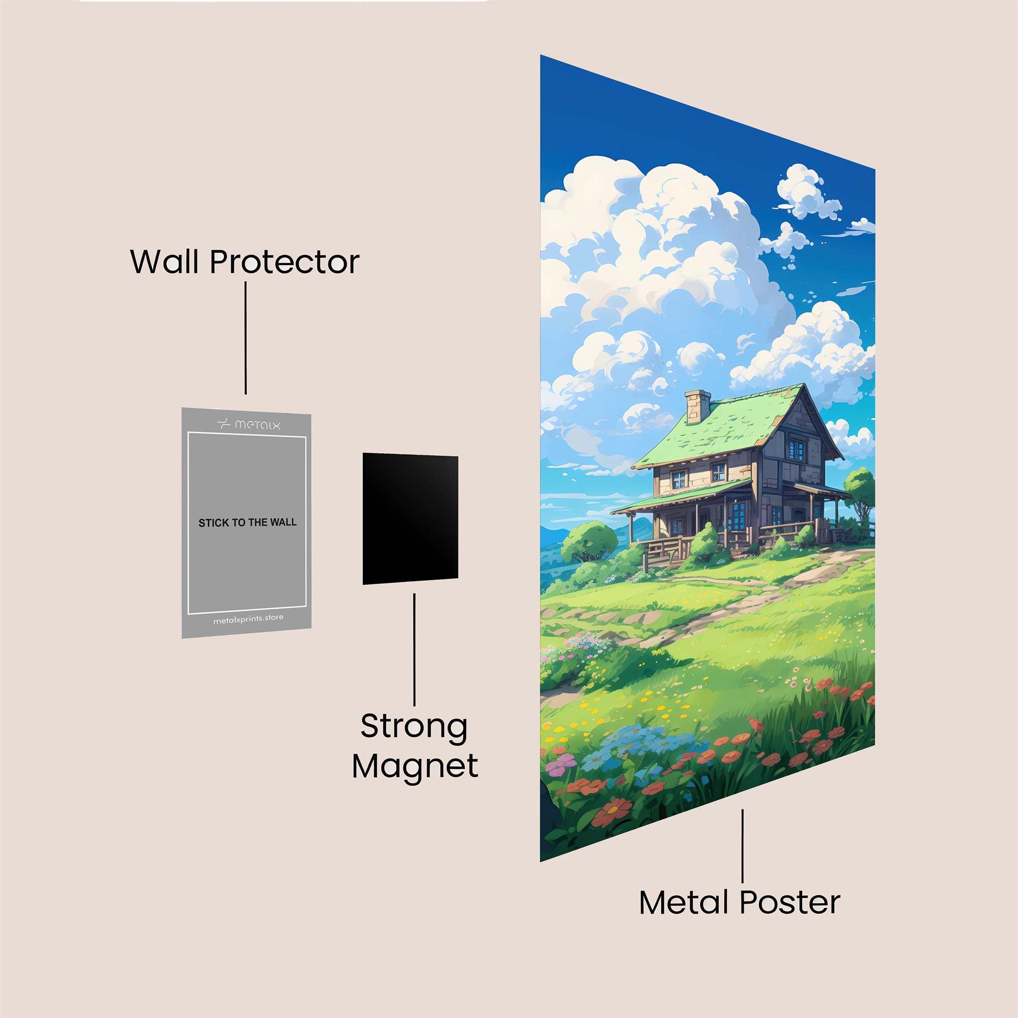 Cottage Serenity Safe Wall Magnetic / M