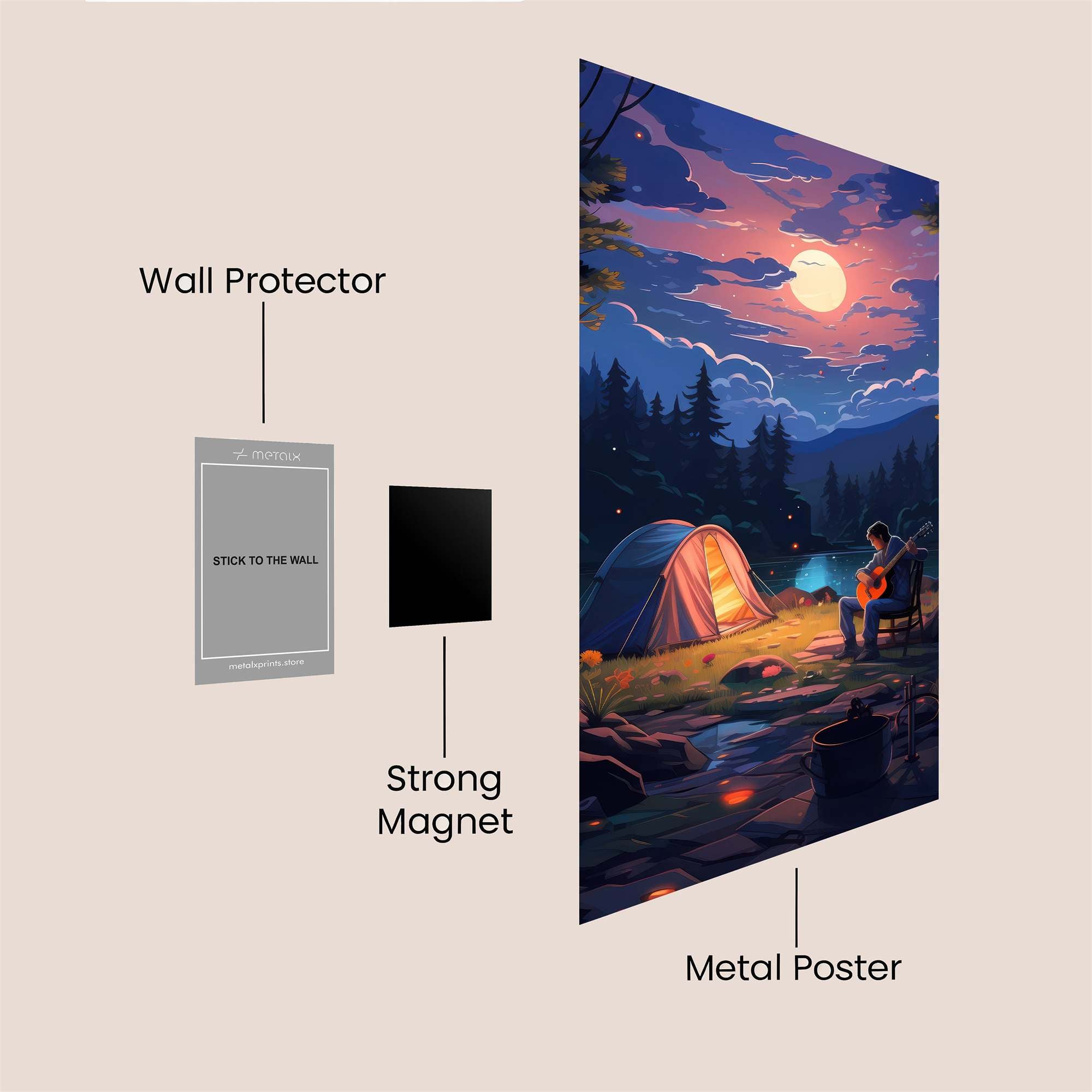 Moonlit Serenade Safe Wall Magnetic / M