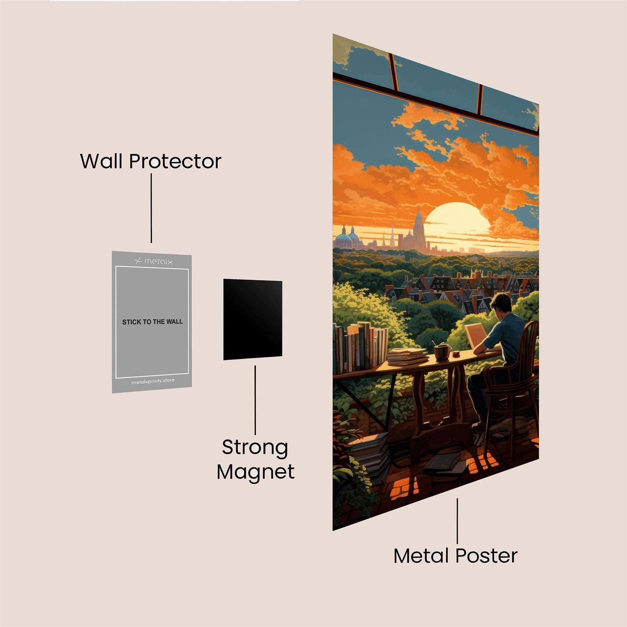 Sunset Muse Safe Wall Magnetic / M