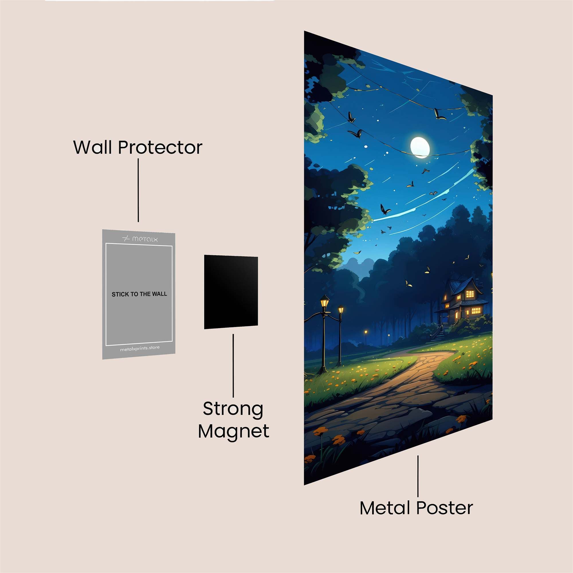 Moonlit Serenity Safe Wall Magnetic / M