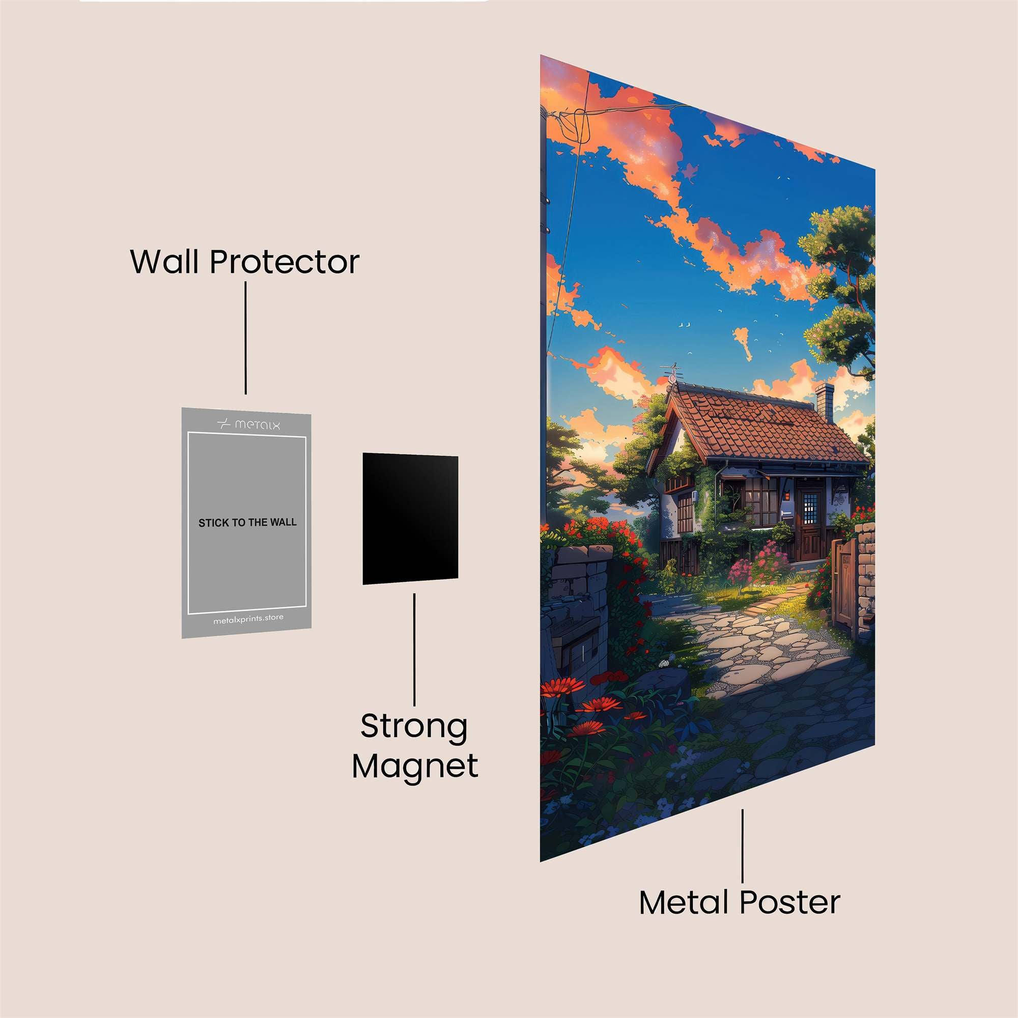 Cottage Serenity Safe Wall Magnetic / M