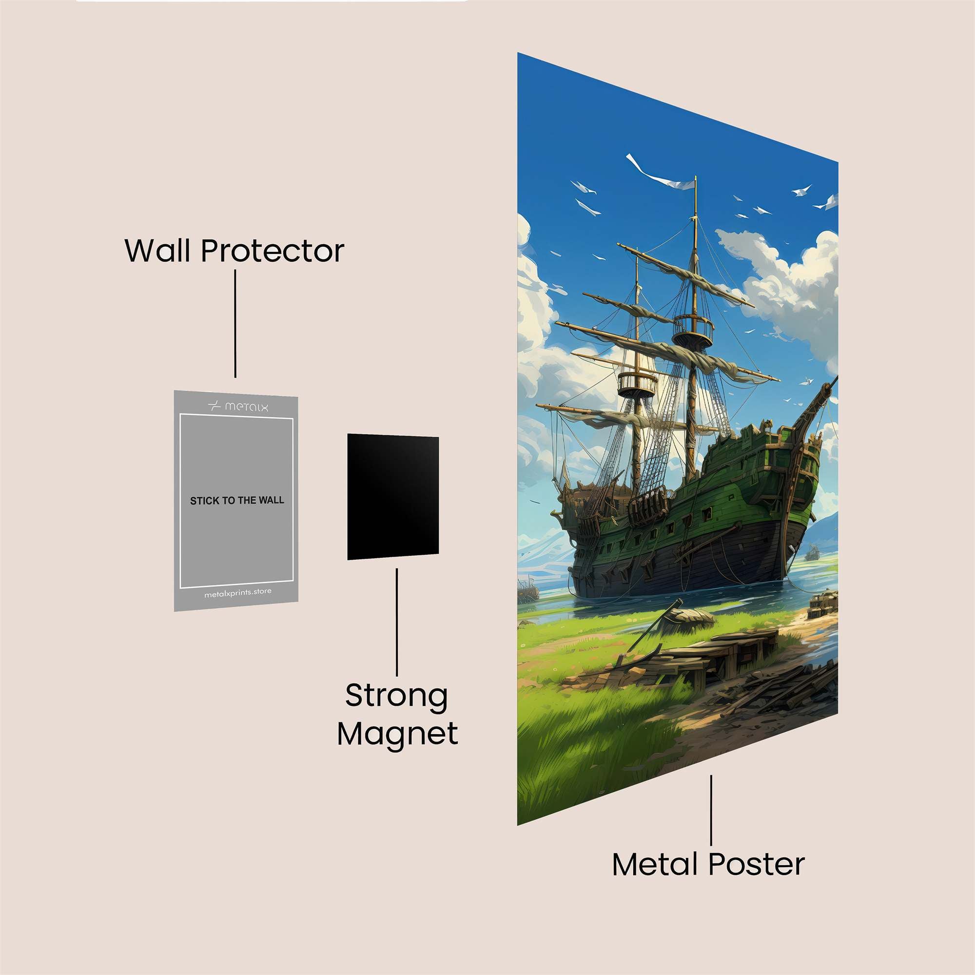 Ghostly Serenity Safe Wall Magnetic / M