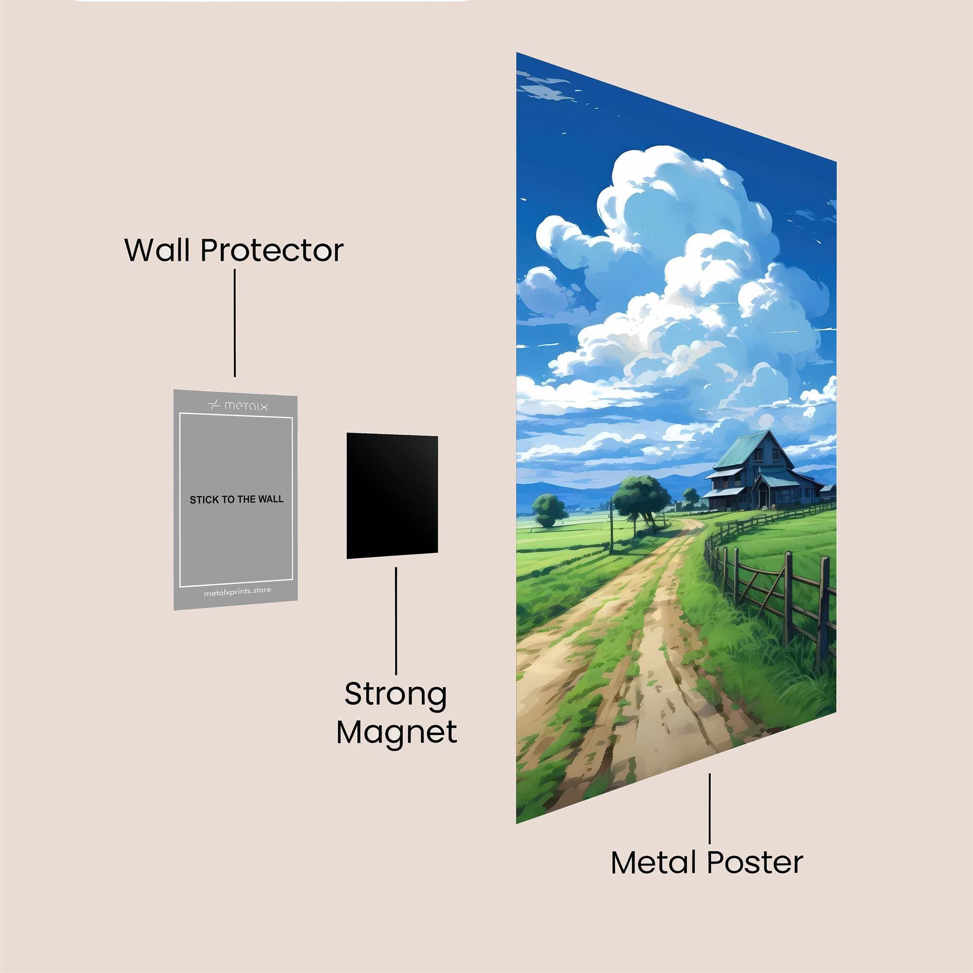 Countryside Serenity Safe Wall Magnetic / M