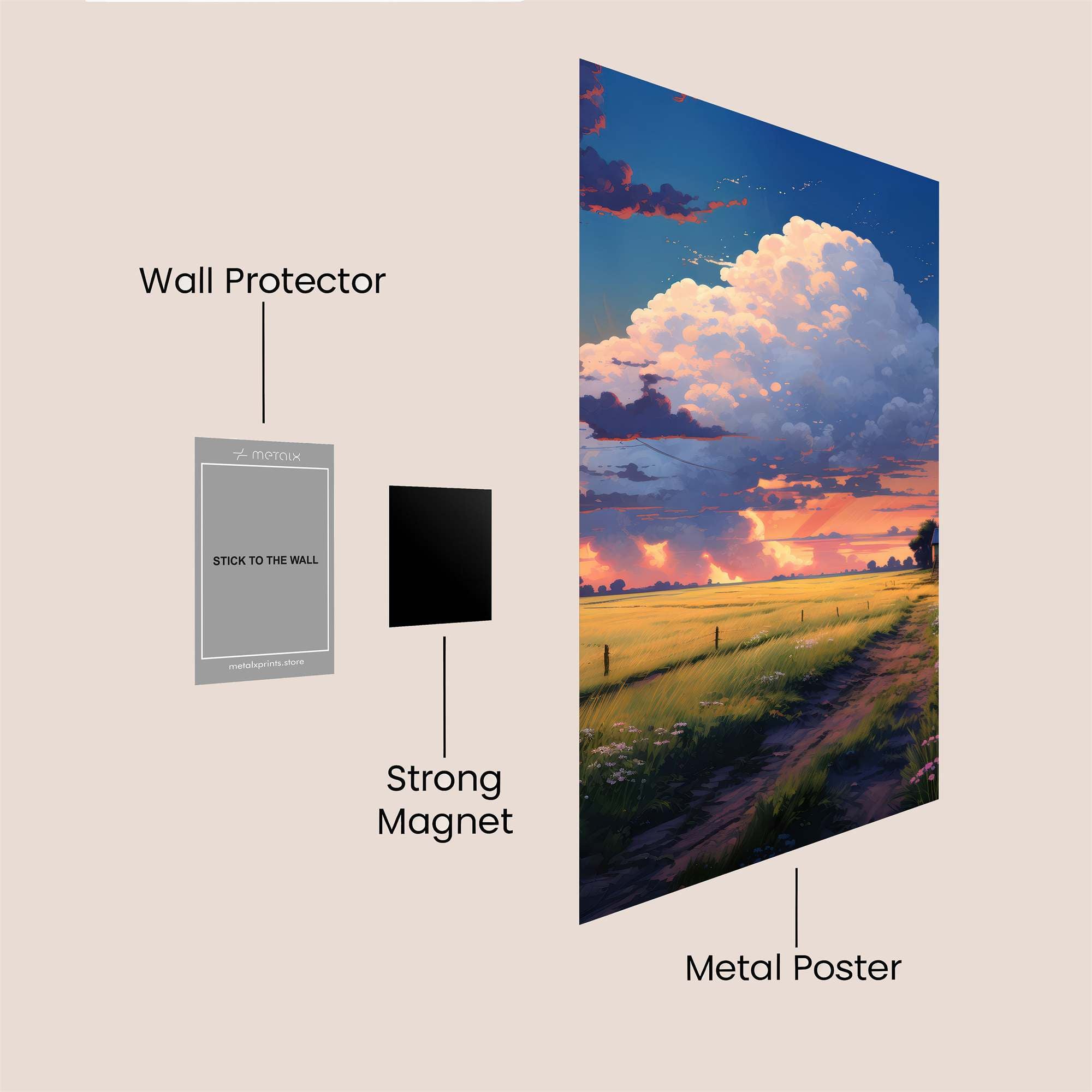 Sunset Serenity Safe Wall Magnetic / M