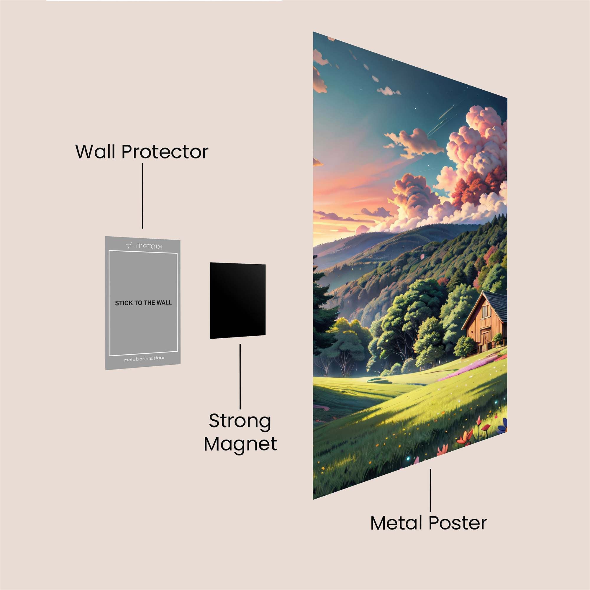 Sunset Serenity Safe Wall Magnetic / M