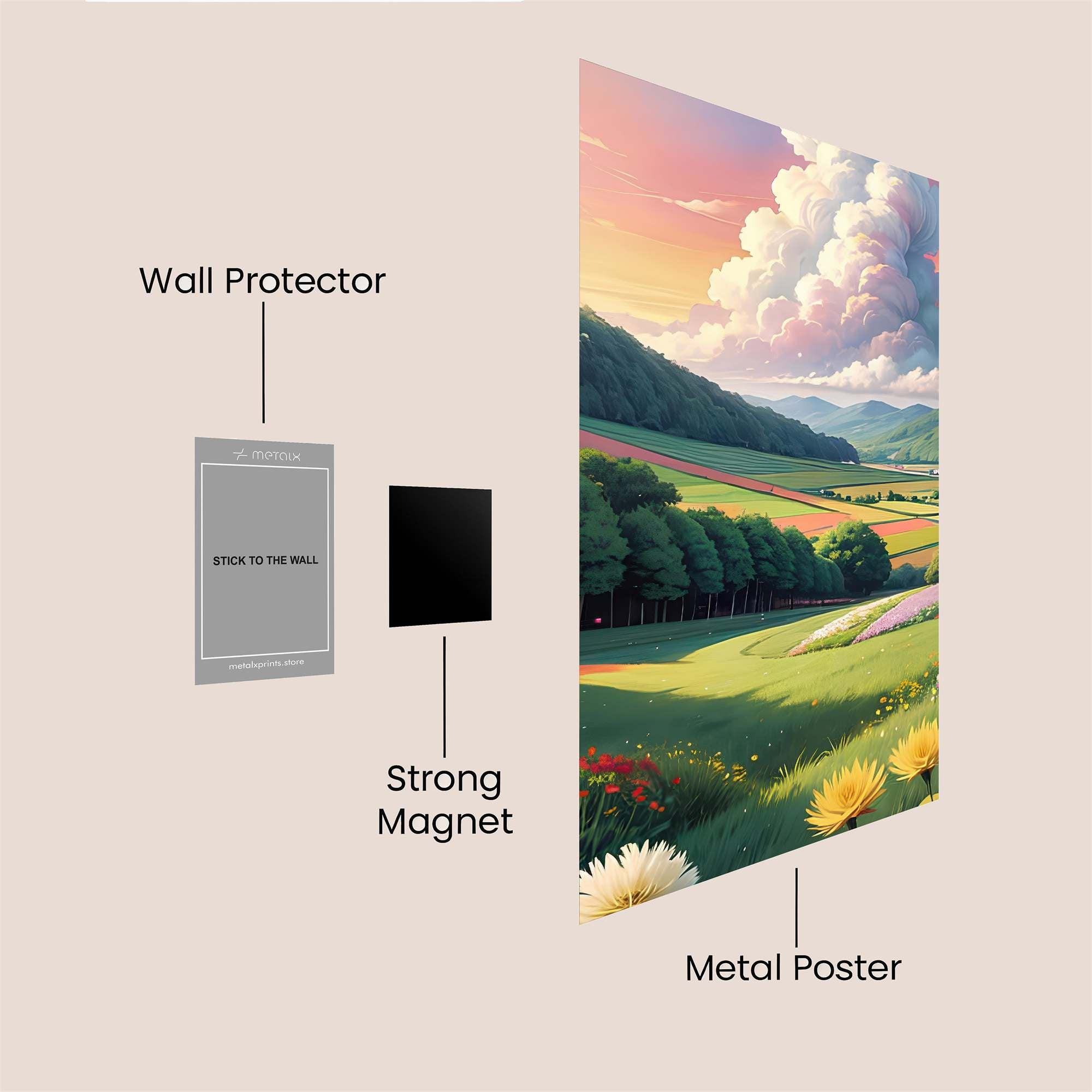 Sunset Serenity Safe Wall Magnetic / M