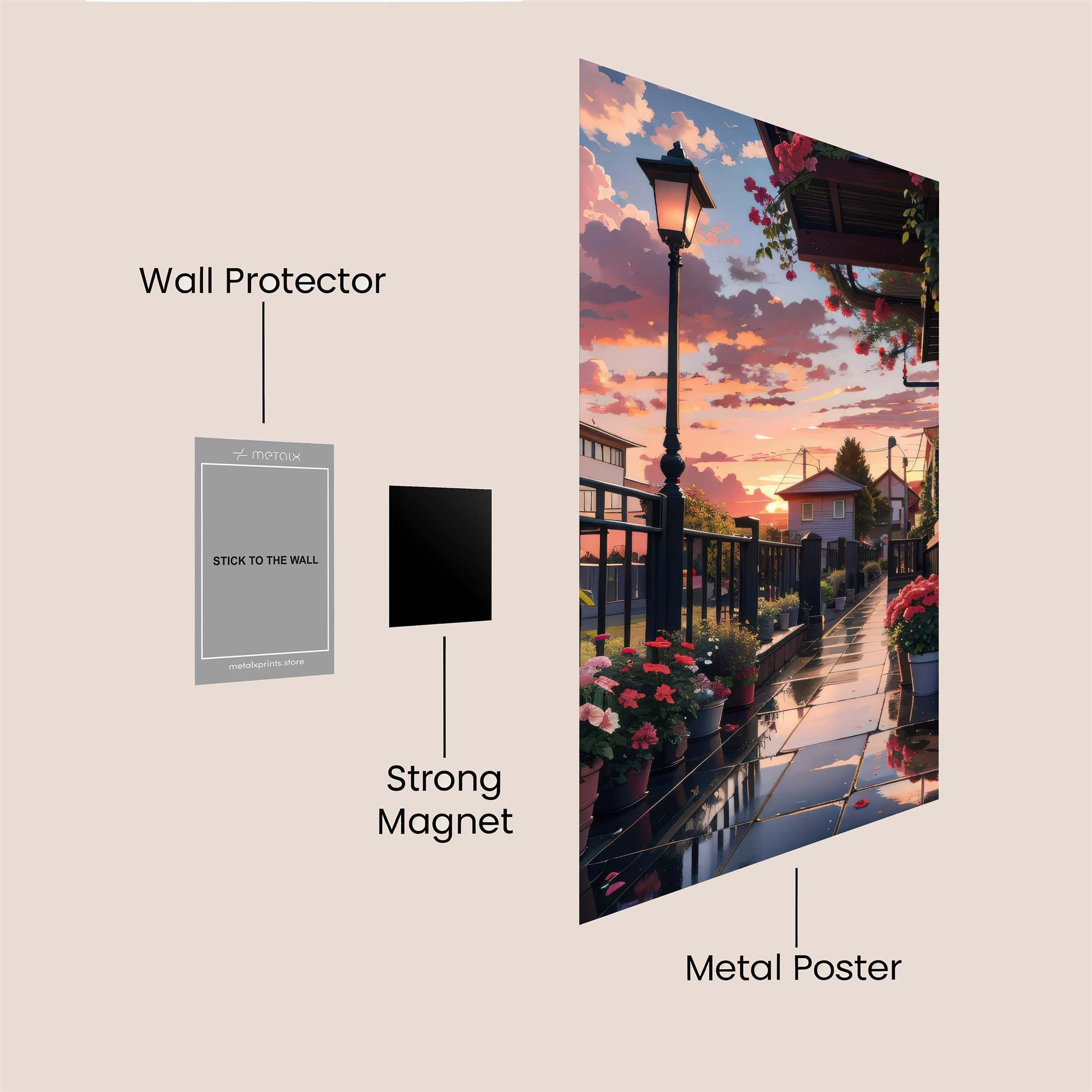 Sunset Serenity Safe Wall Magnetic / M