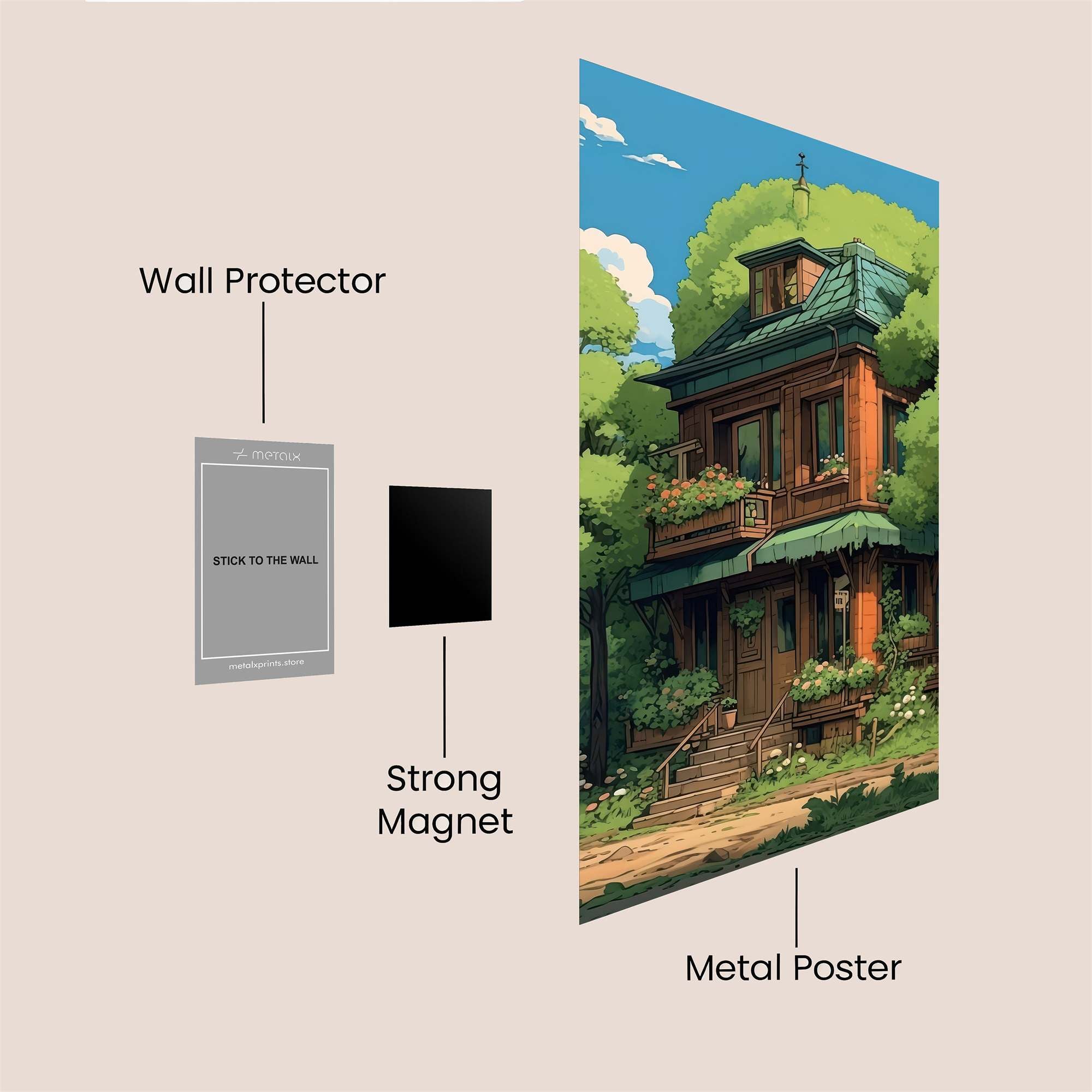 Cottage Serenity Safe Wall Magnetic / M