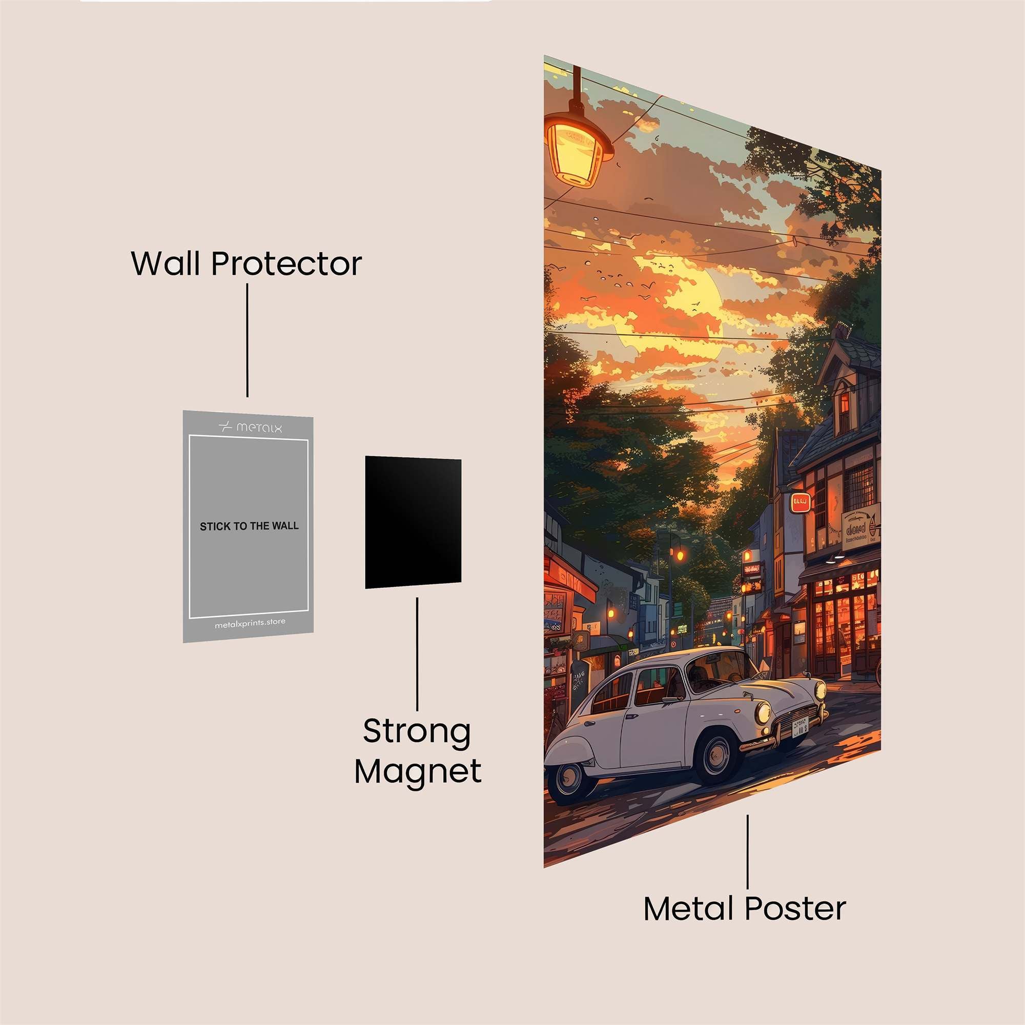 Sunset Serenity Safe Wall Magnetic / M