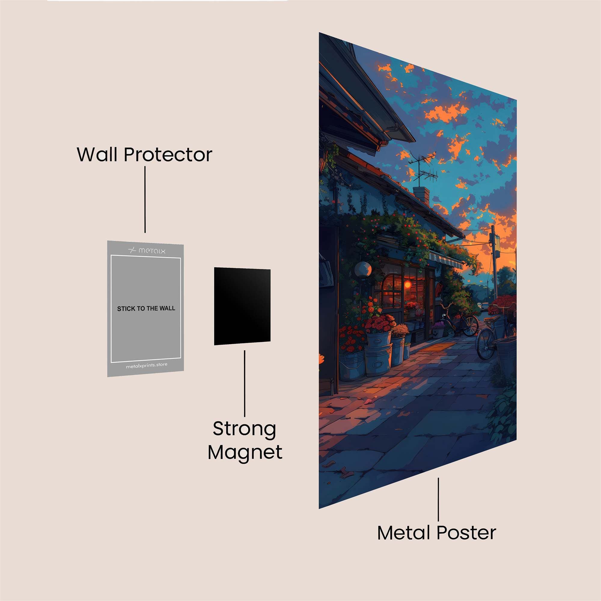 Sunset Serenity Safe Wall Magnetic / M
