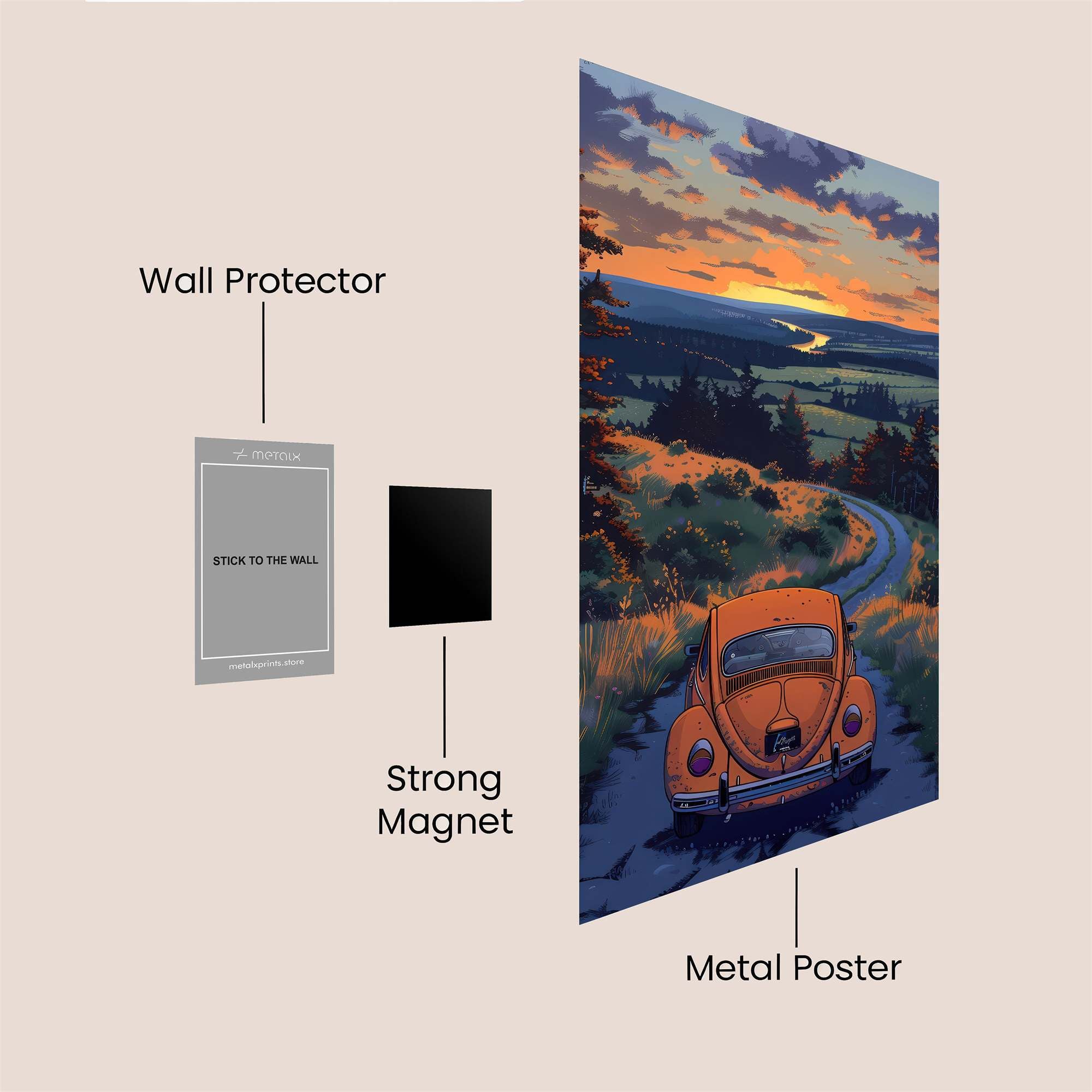 Sunset Serenity Safe Wall Magnetic / M