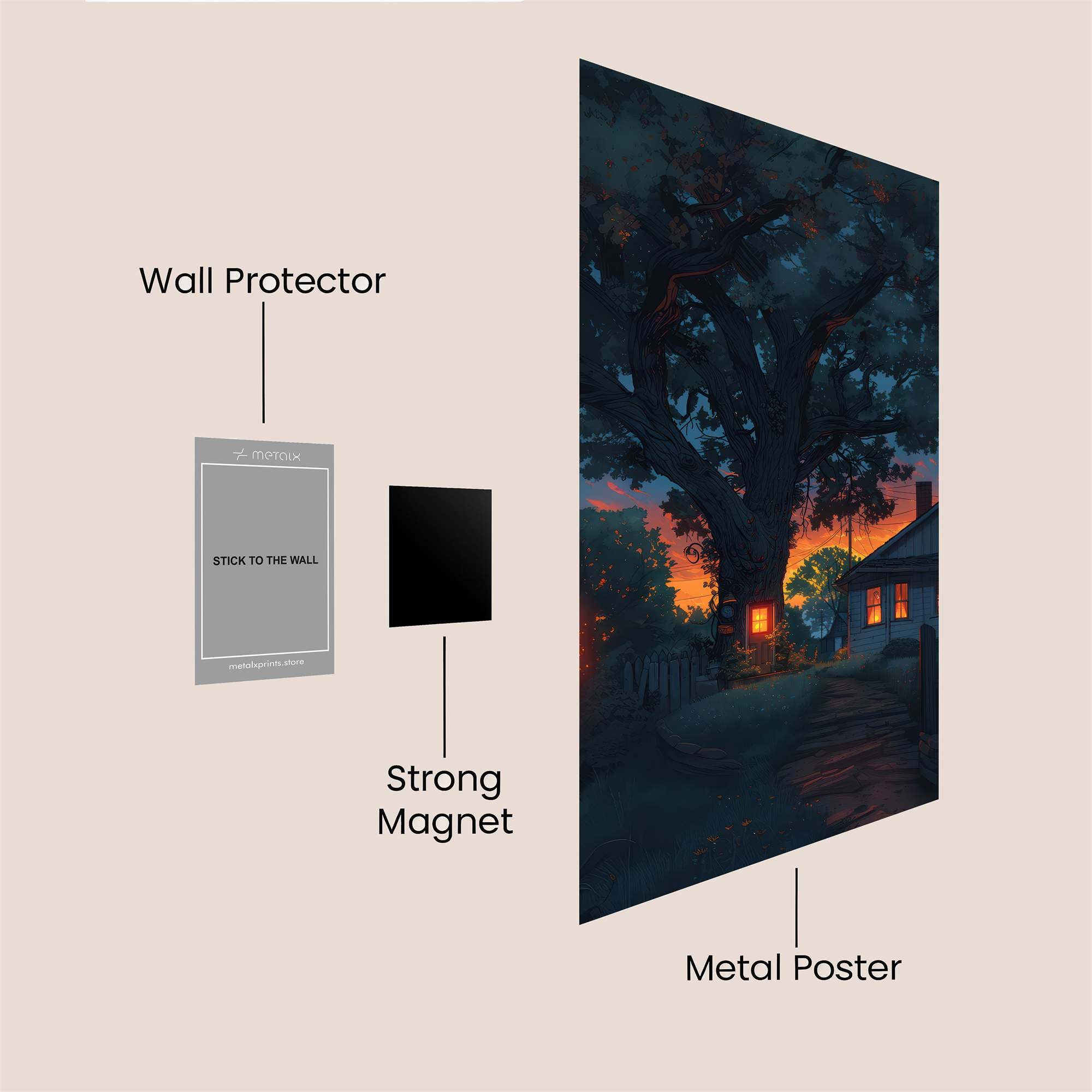 Sunset Serenity Safe Wall Magnetic / M